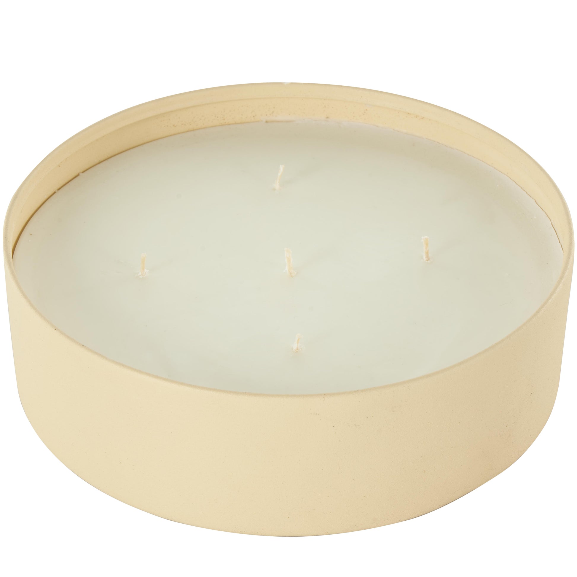 Metal Pink Blush & Poppy Scented Textured 59oz 5 Wick Decorative Candle with White Wax
