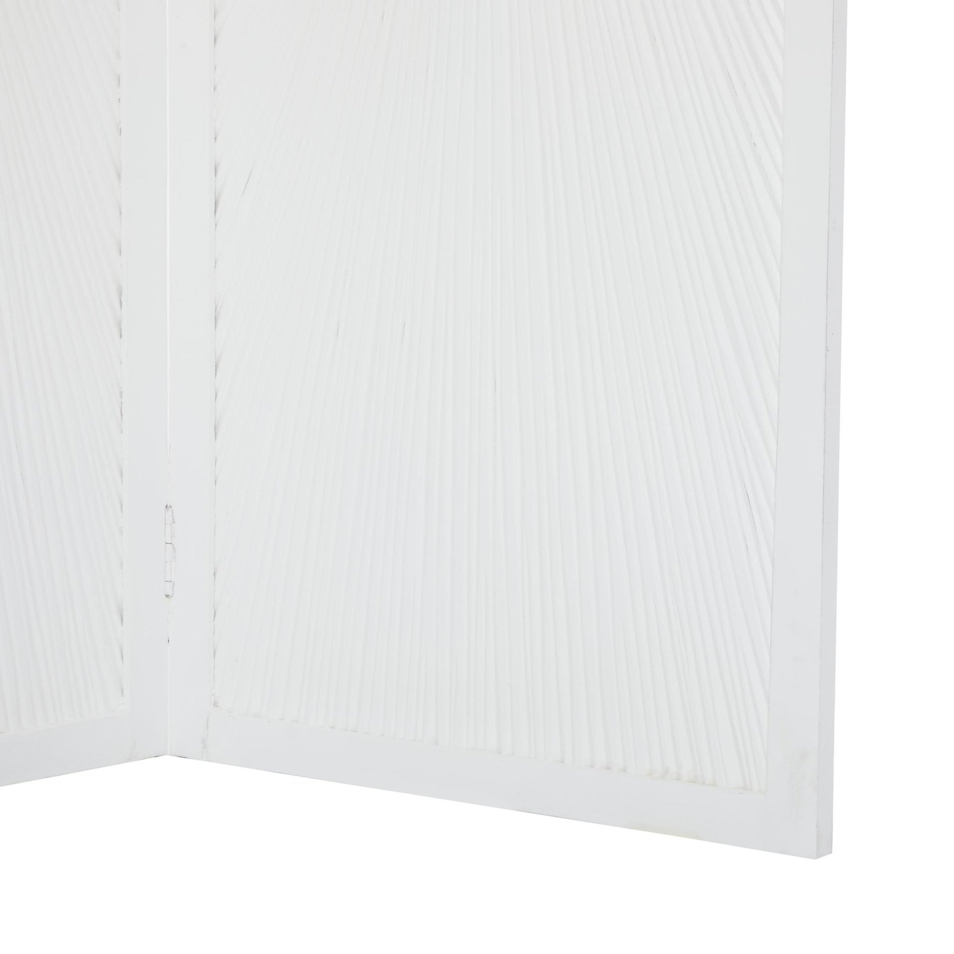 Mango Wood Foldable Partition 3 Panel Partition Room Divider Screen with Carved Design 59" x 1" x 70"