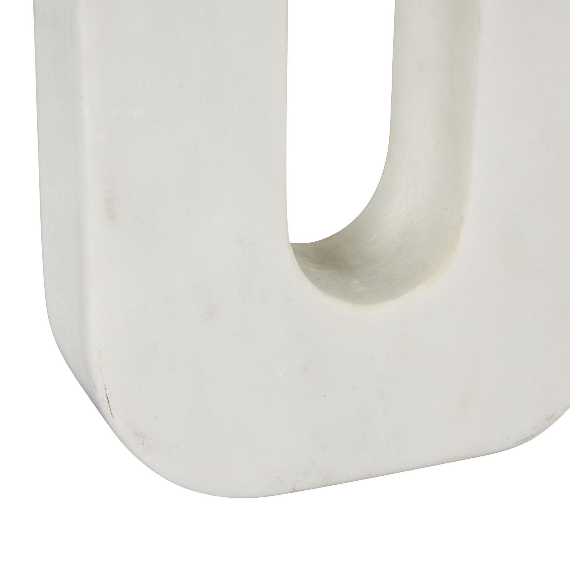 Abstract Marble U-Shaped Decorative Candle Holder 6" x 2" x 8"