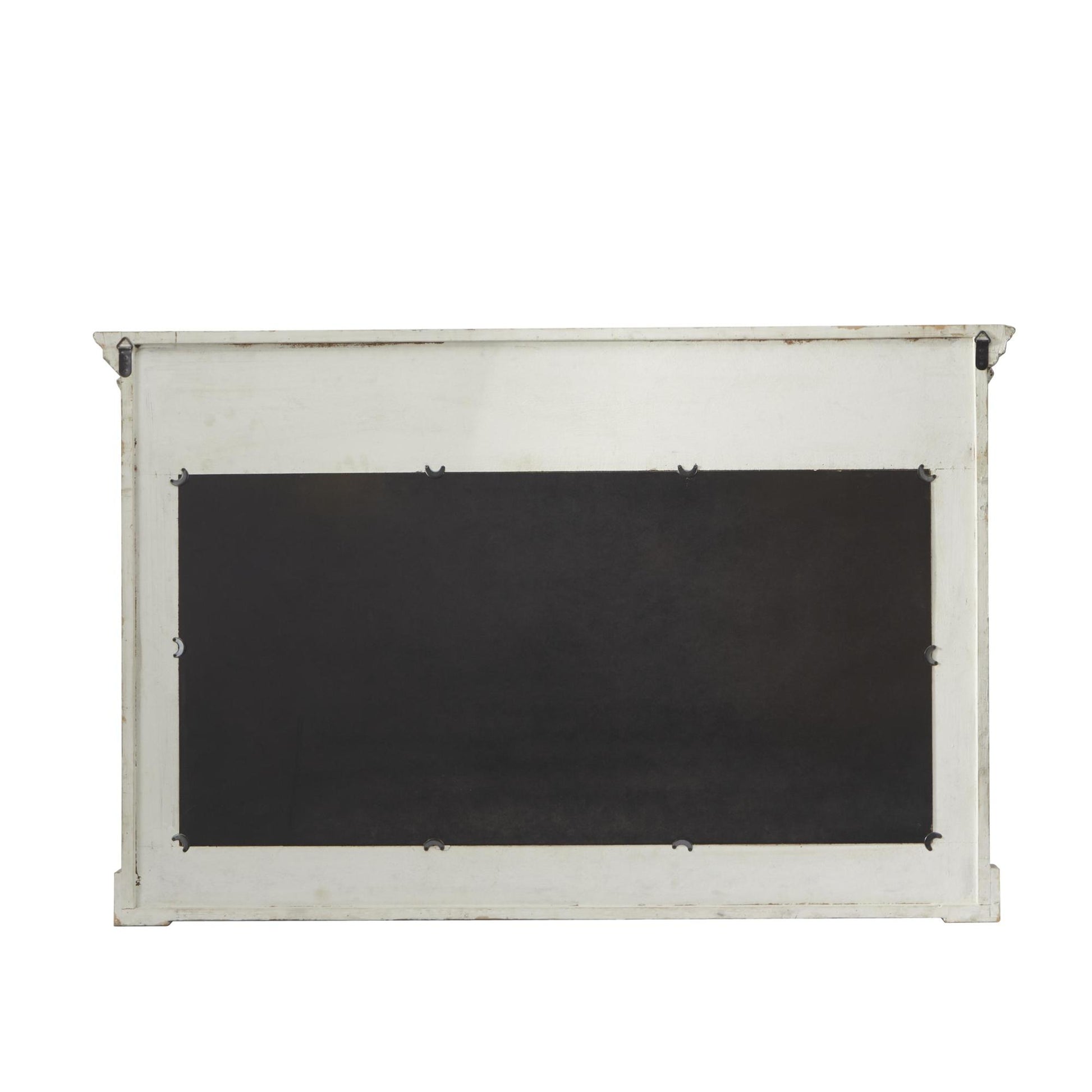 Floral Cream Wood Carved Room Wall Mirror with Distressing