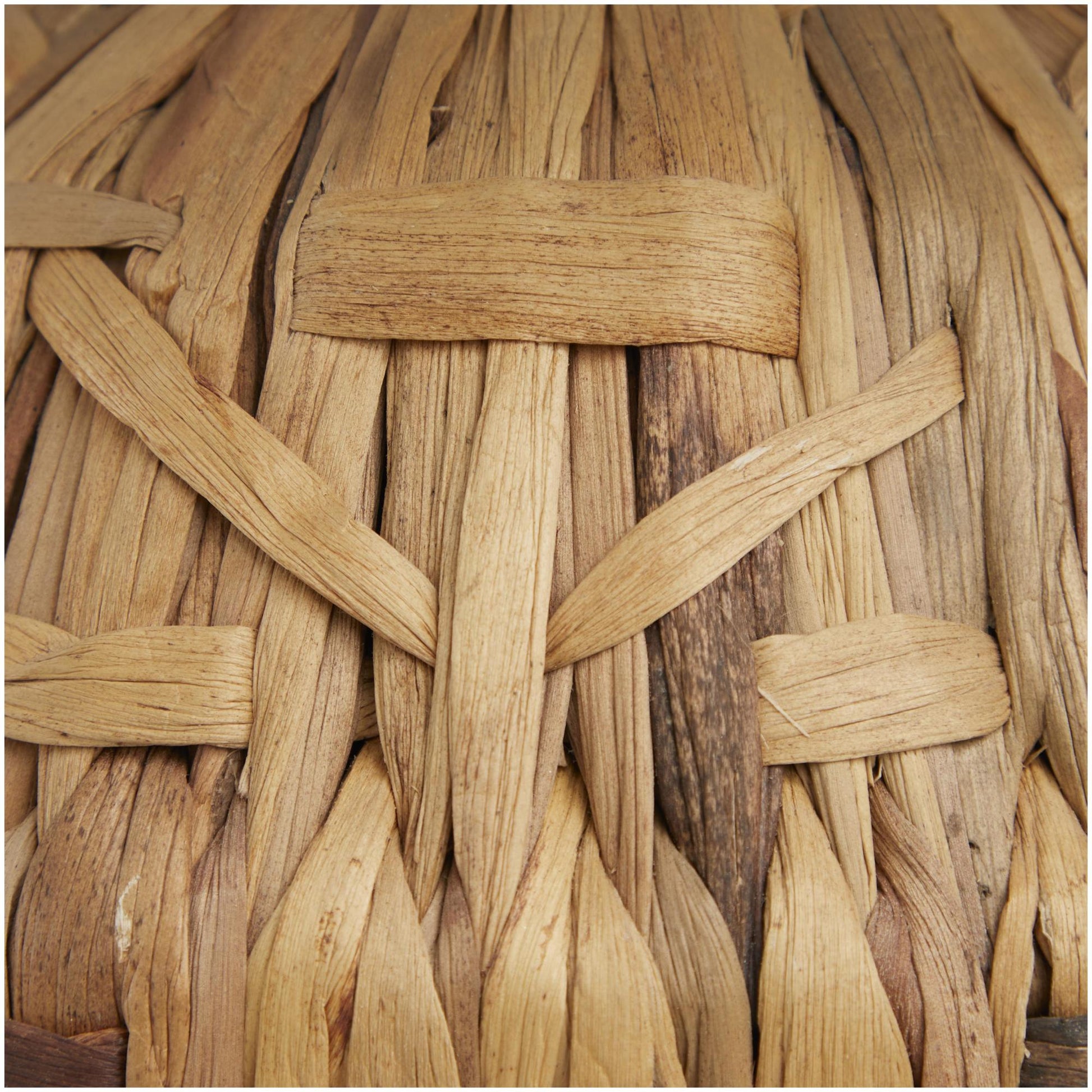 Brown Seagrass Handmade Woven Room Table Lamp with Silver Base