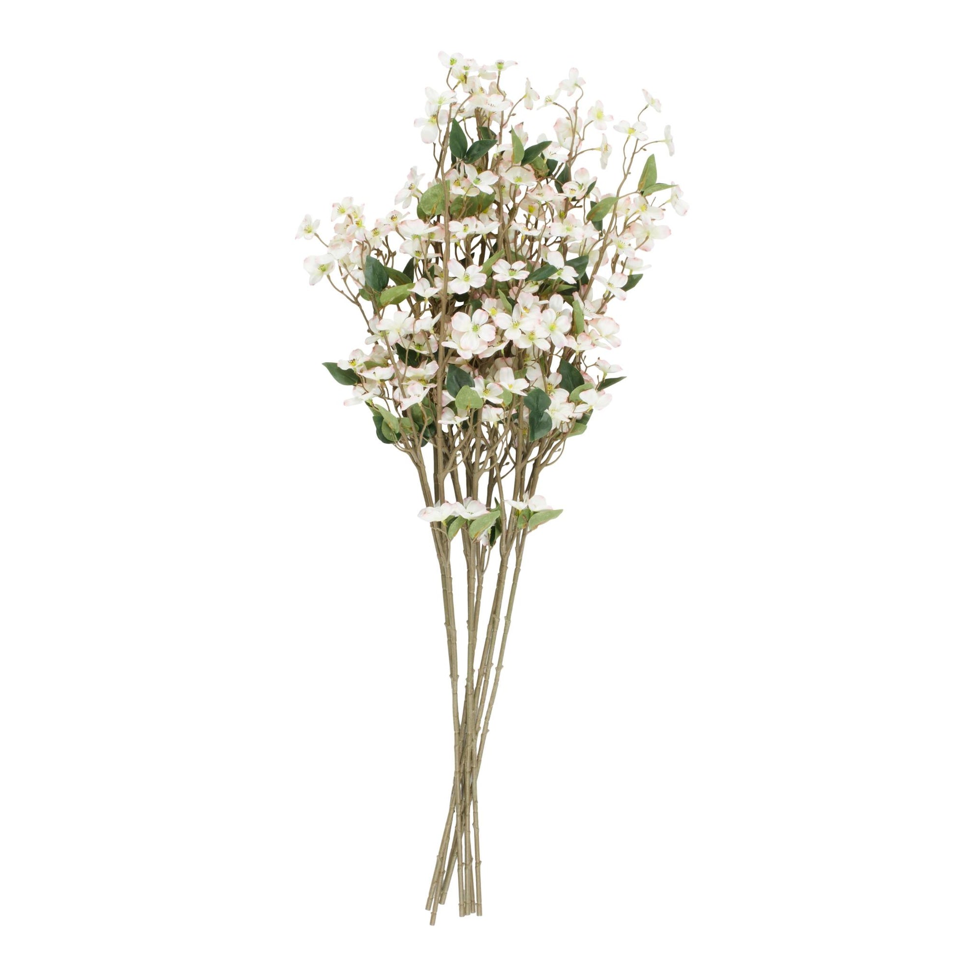 Set of 8 Begonia White Faux Foliage Tall Indoor Outdoor Artificial Flower Stem