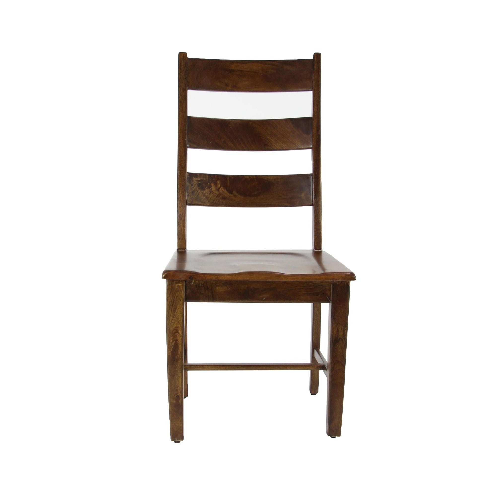 Brown Mango Wood Ladder Back Kitchen Dining Chair