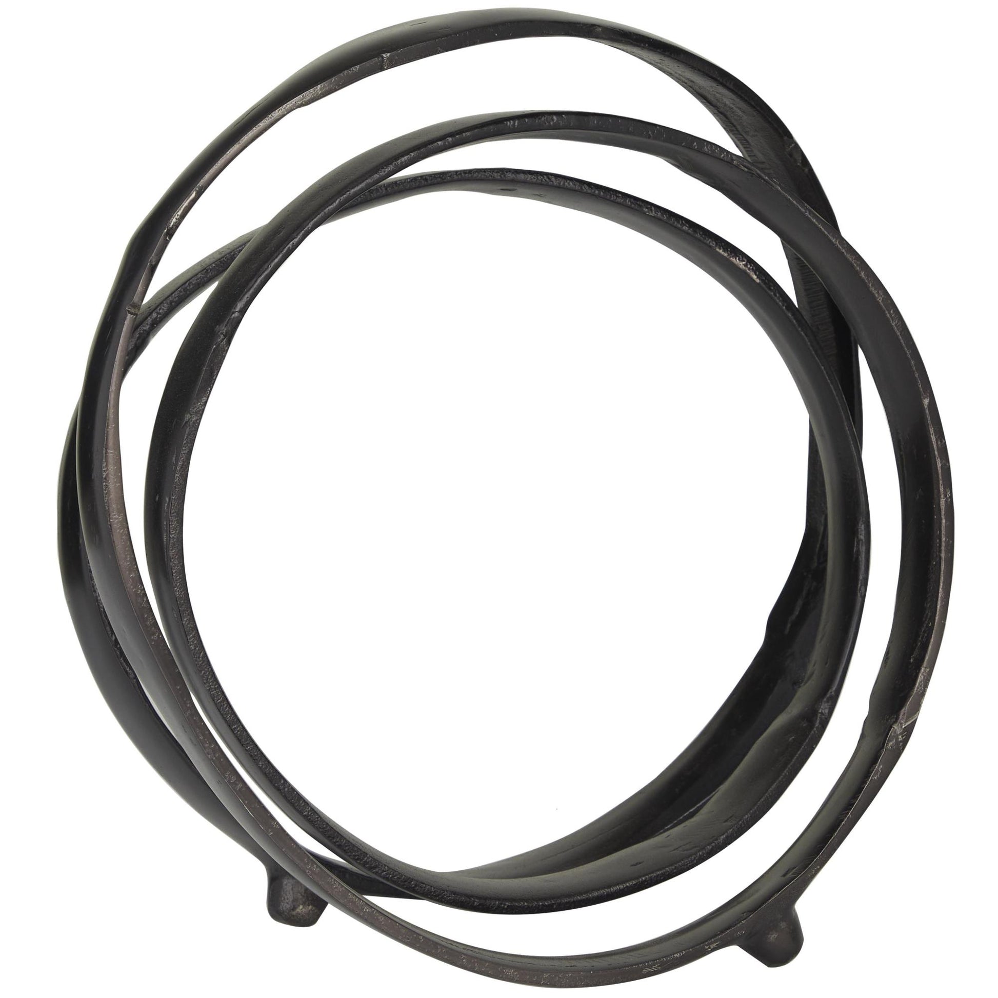 Abstract Aluminum Metal Looped Decorative Sculpture