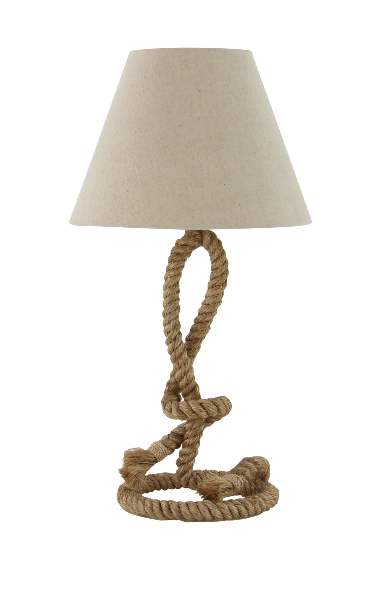 Knot Brown Jute Rope Twisted Rope Room Table Lamp