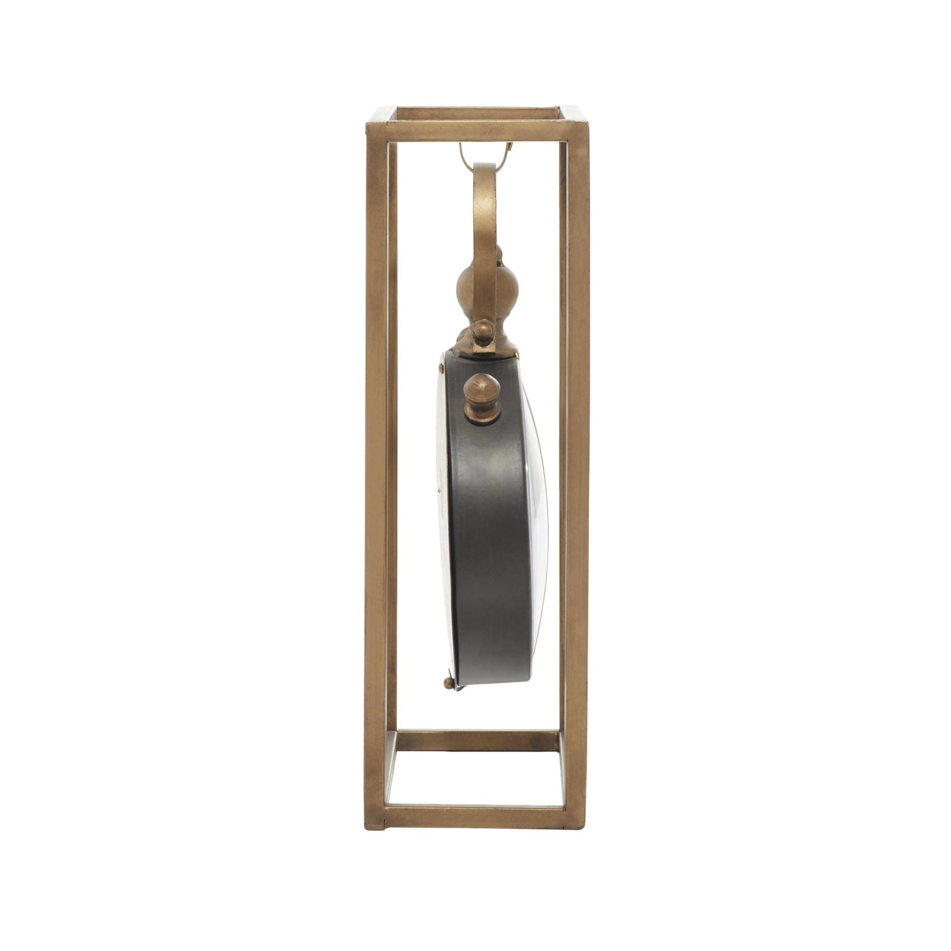 Bronze Metal Standing Stopwatch Decorative Clock