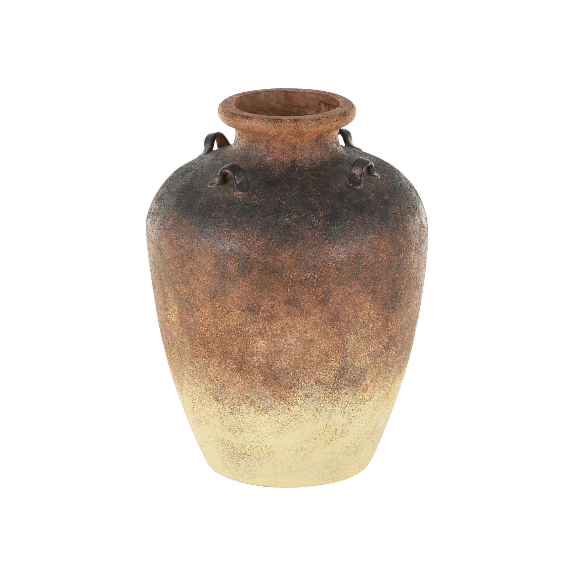 Copper Magnesium Oxide Textured Ombre Antique Amphora Decorative Vase