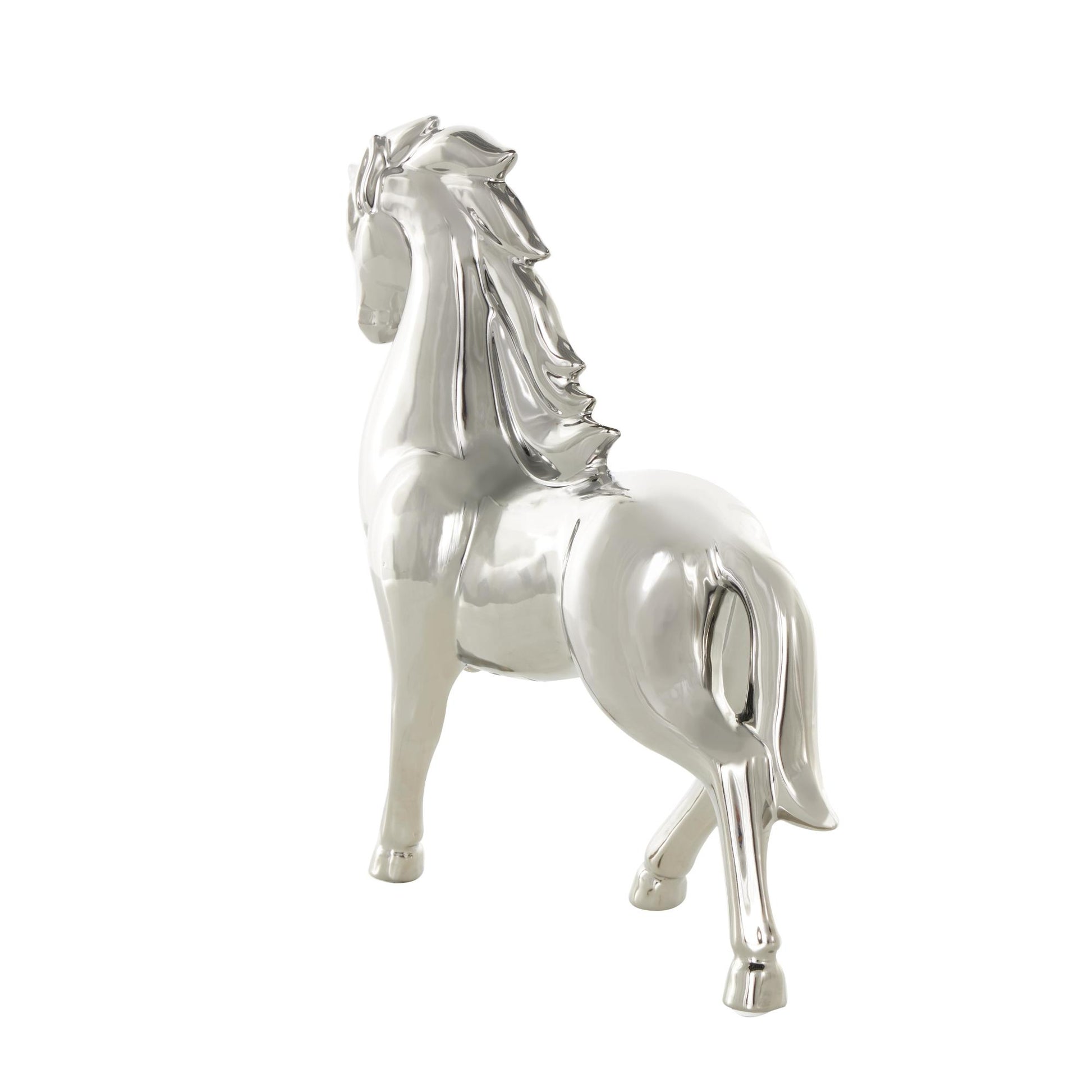 Horse Ceramic Prancing Decorative Sculpture