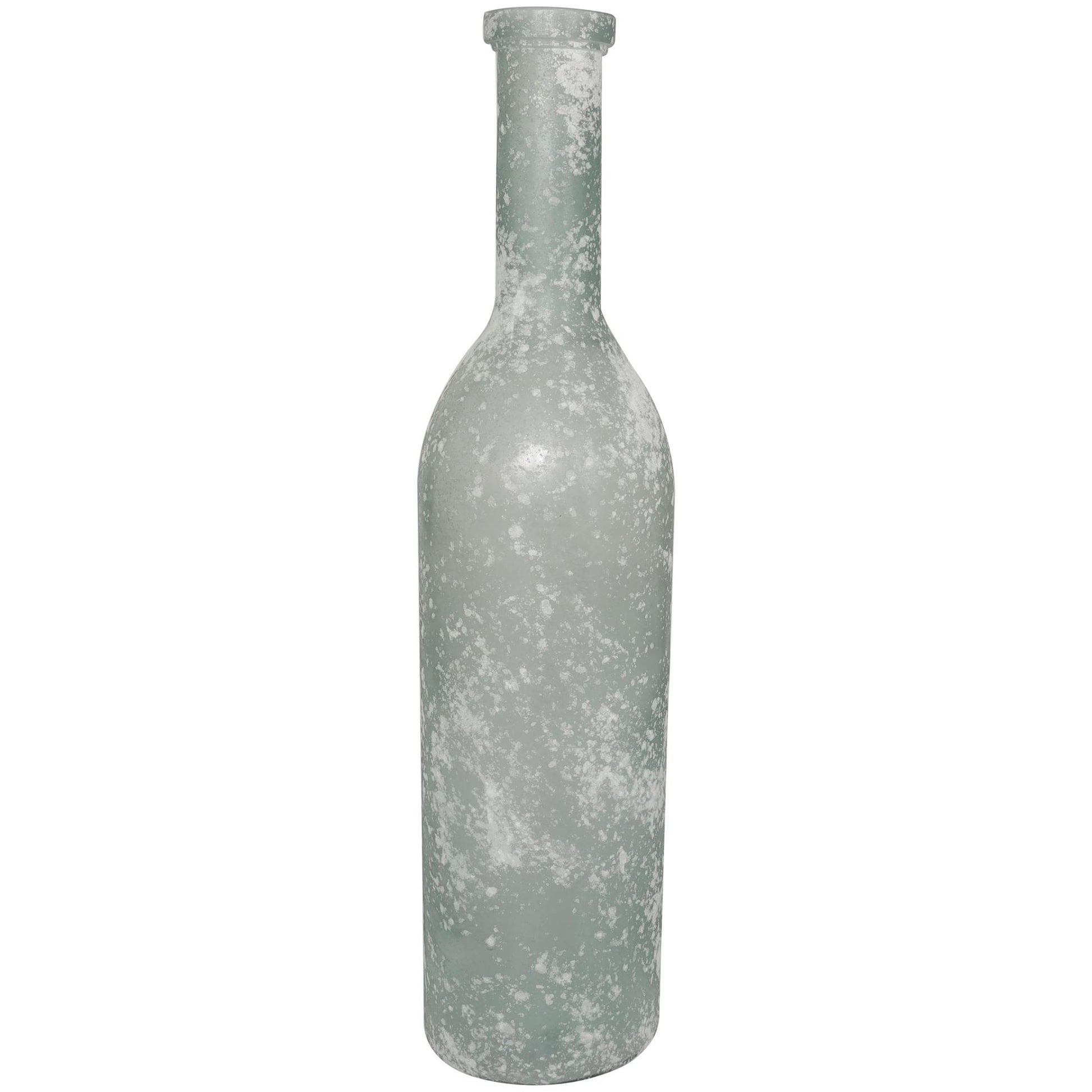 Recycled Glass Handmade Tall Spanish Bottleneck Decorative Vase 7" x 7" x 30"