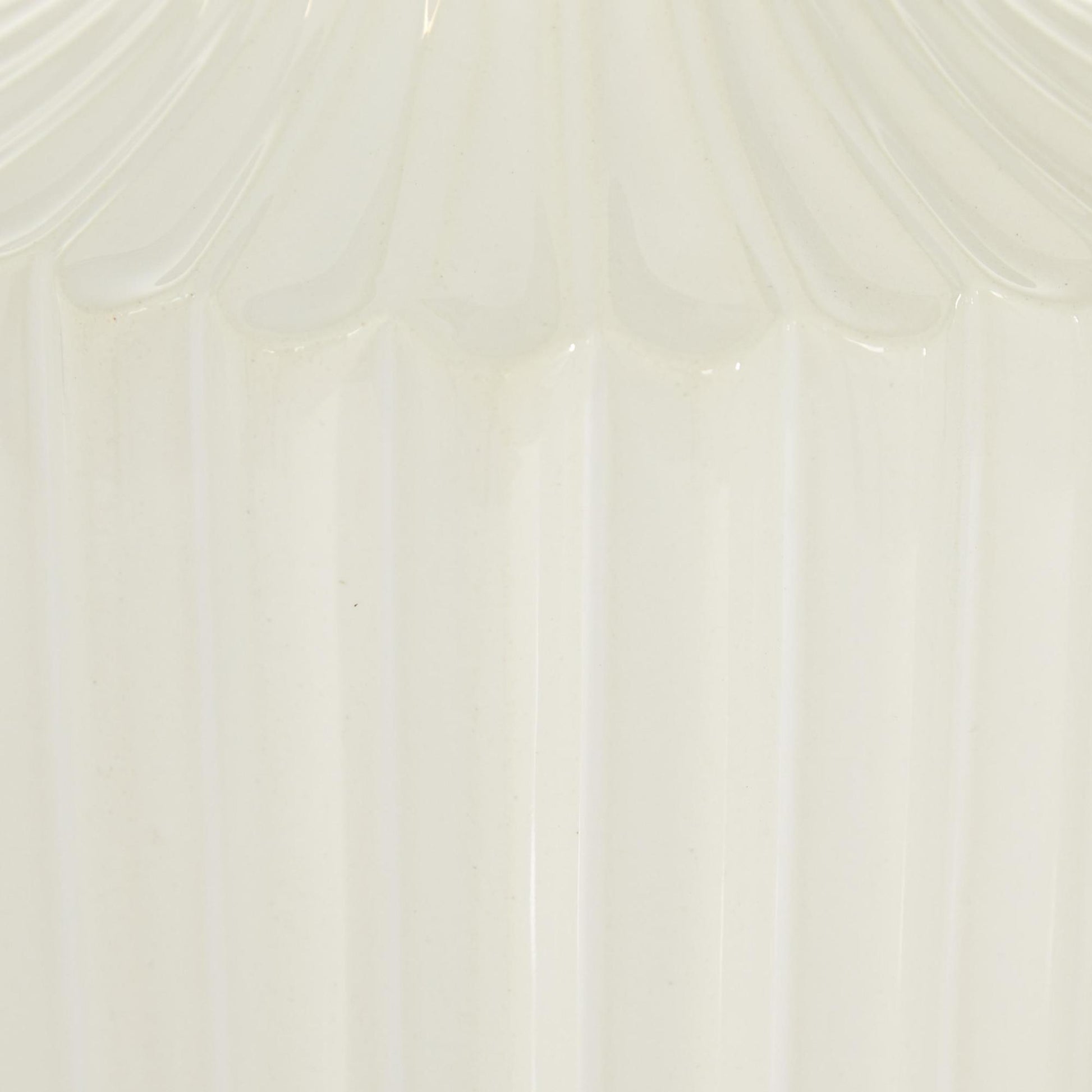 White Ceramic Fluted Decorative Vase