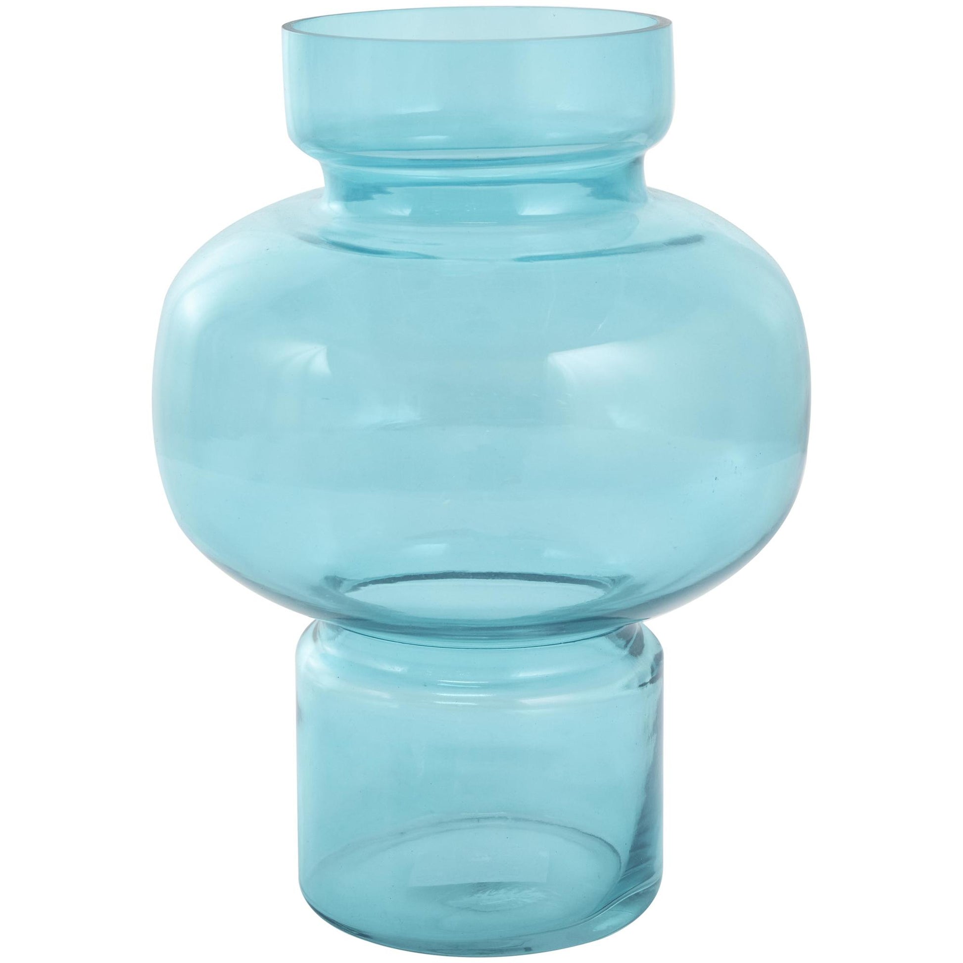 Set of 3 Glass Round Decorative Vase with Varying Shapes and Sizes