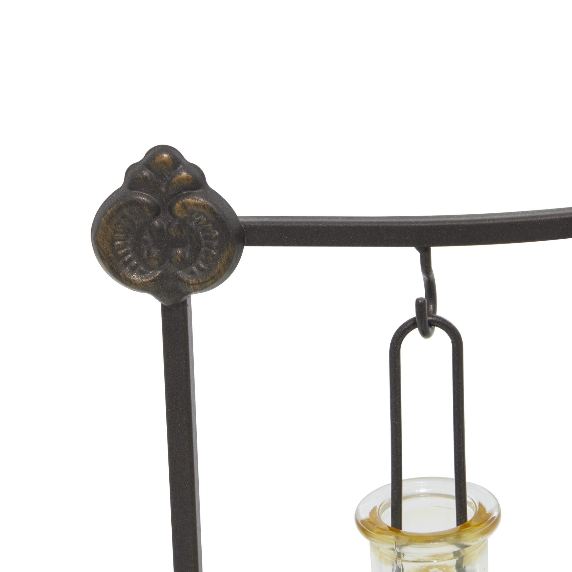 Metal Hanging Bottle Decorative Indoor Outdoor Candle Lantern