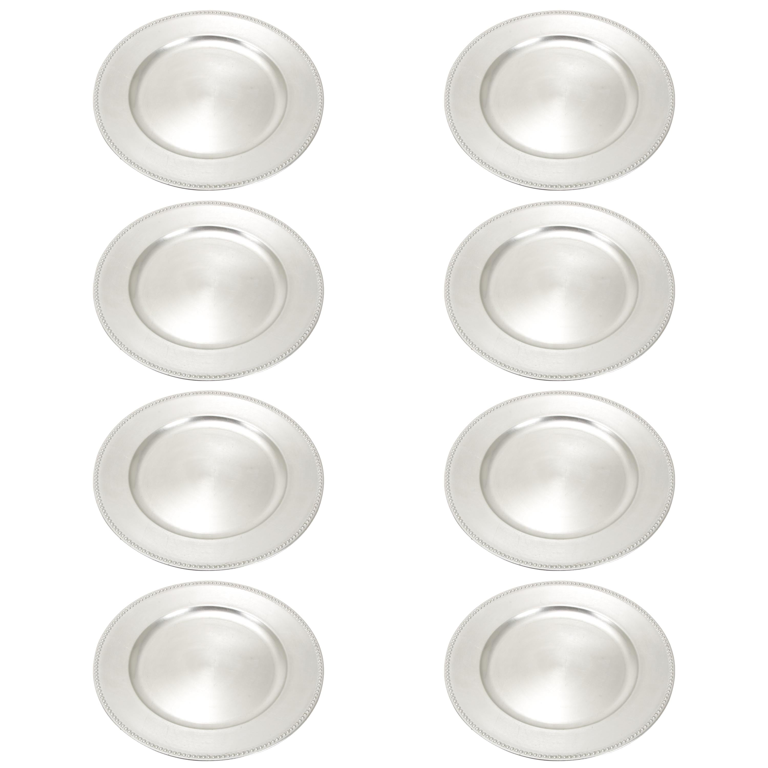Set of 8 Plate Melamine Plastic Decorative Charger