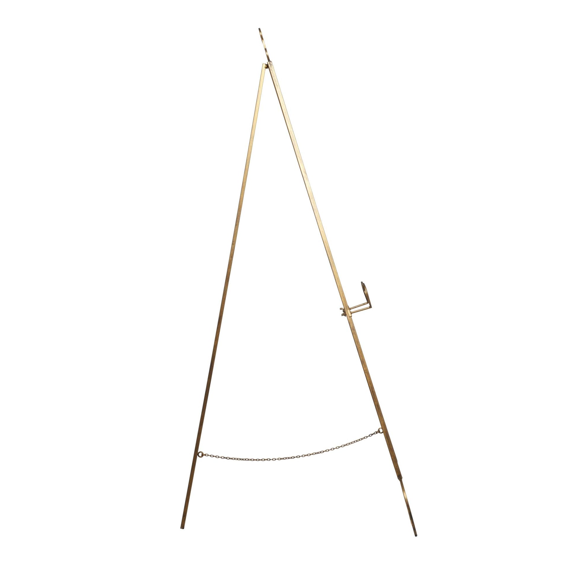Scroll Gold Metal Tall Adjustable Floor 3 Tier Display Easel