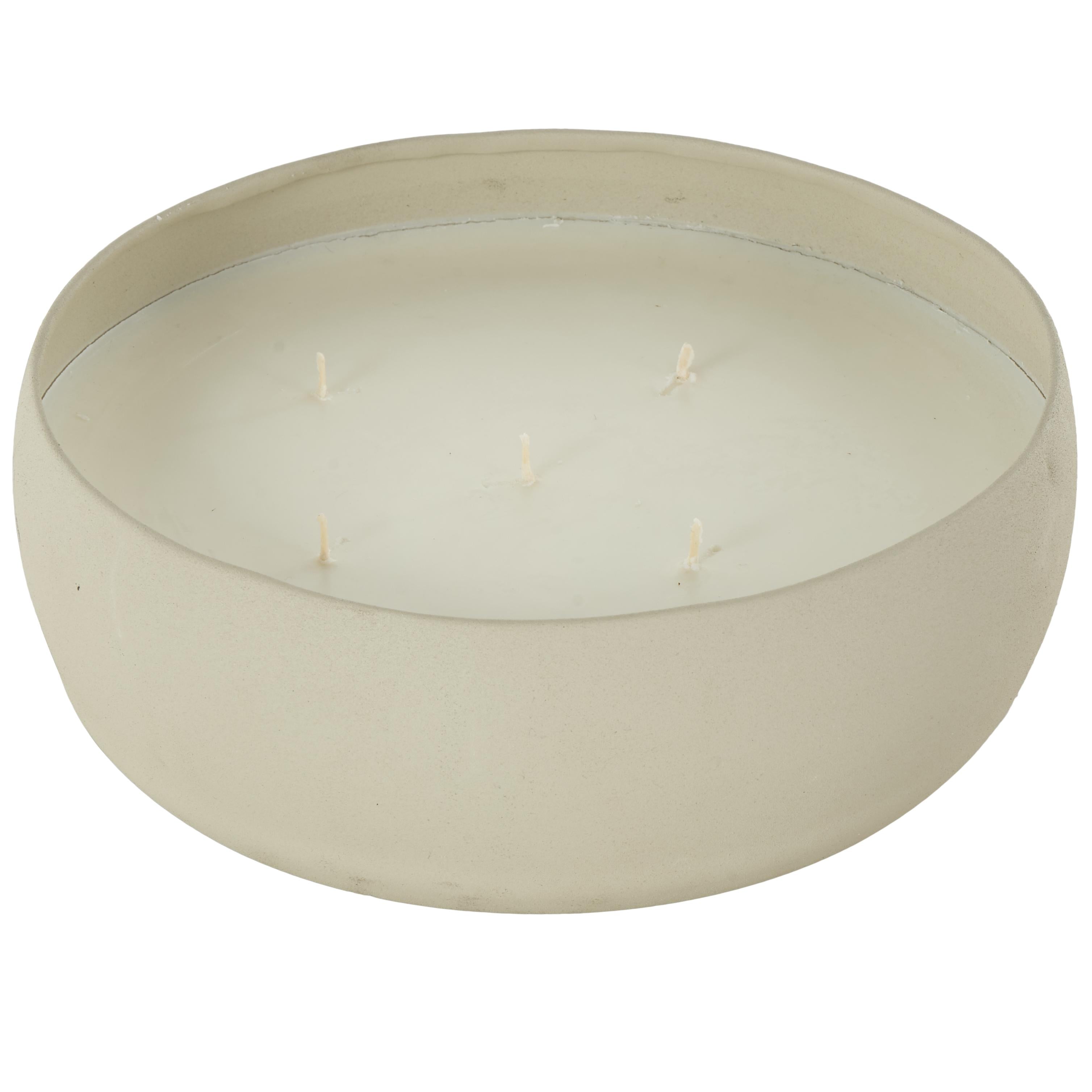Metal Pink Blush & Poppy Scented Textured 63oz 5 Wick Decorative Candle with White Wax