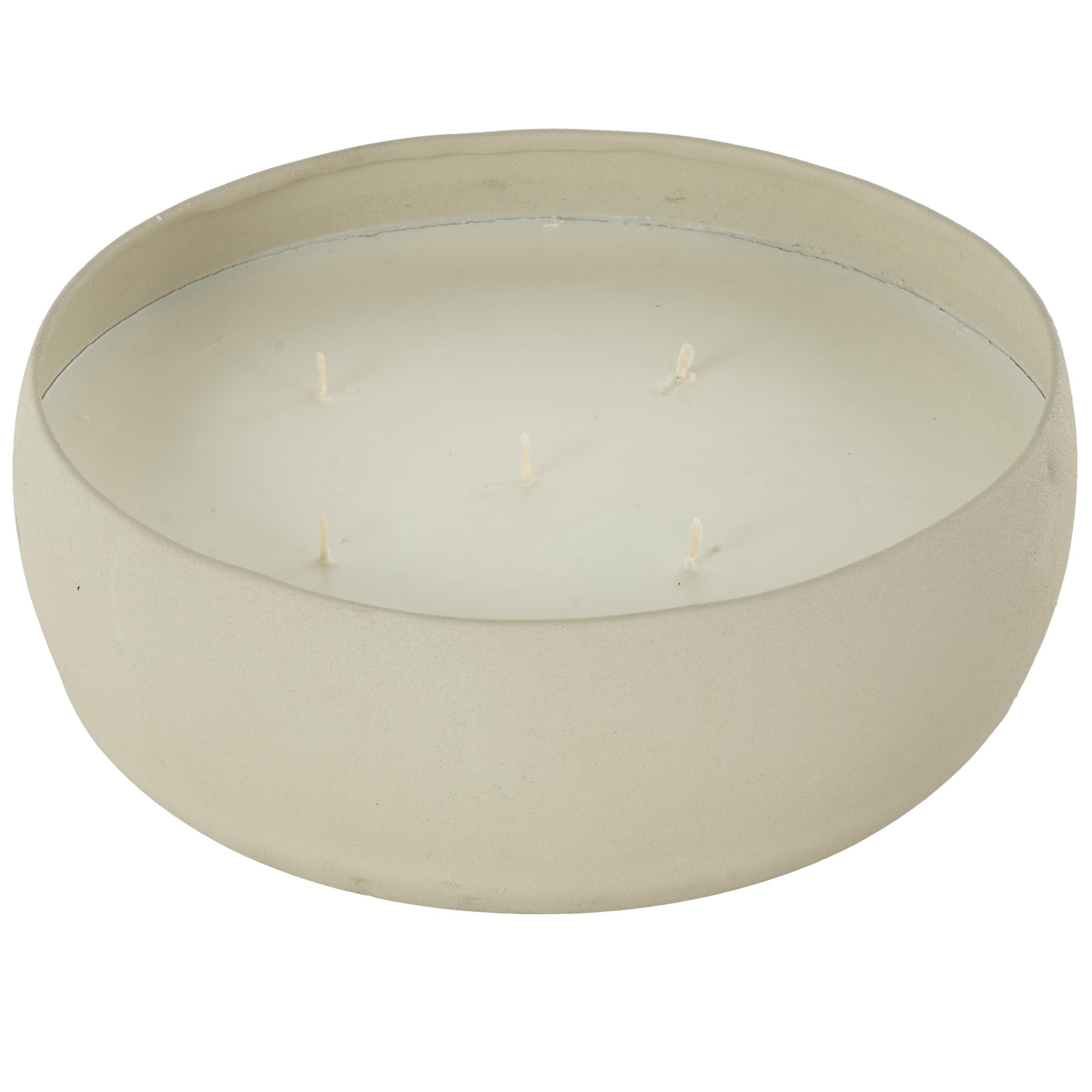Metal Pink Blush & Poppy Scented Textured 63oz 5 Wick Decorative Candle with White Wax
