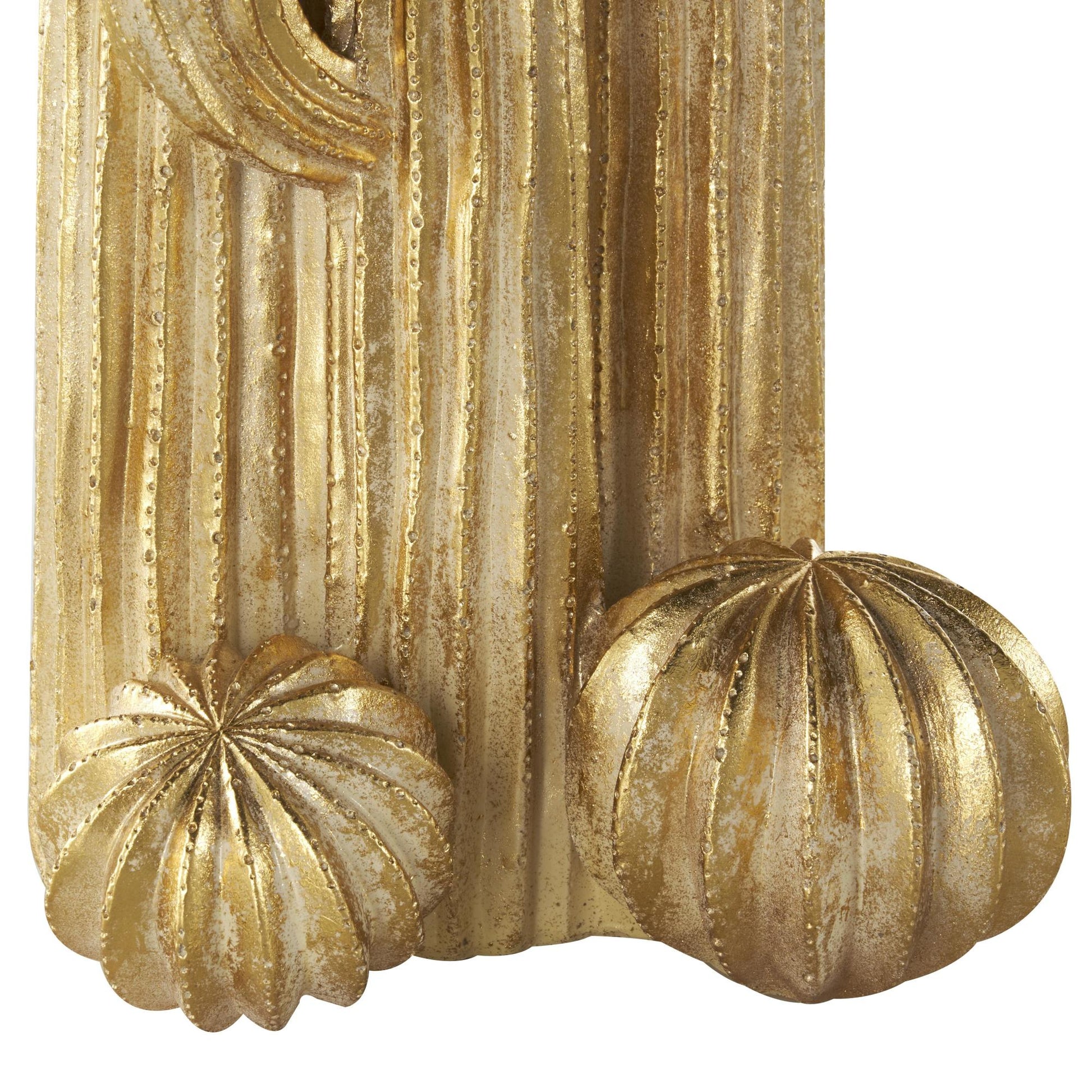 Cactus Gold Resin Layered Decorative Sculpture