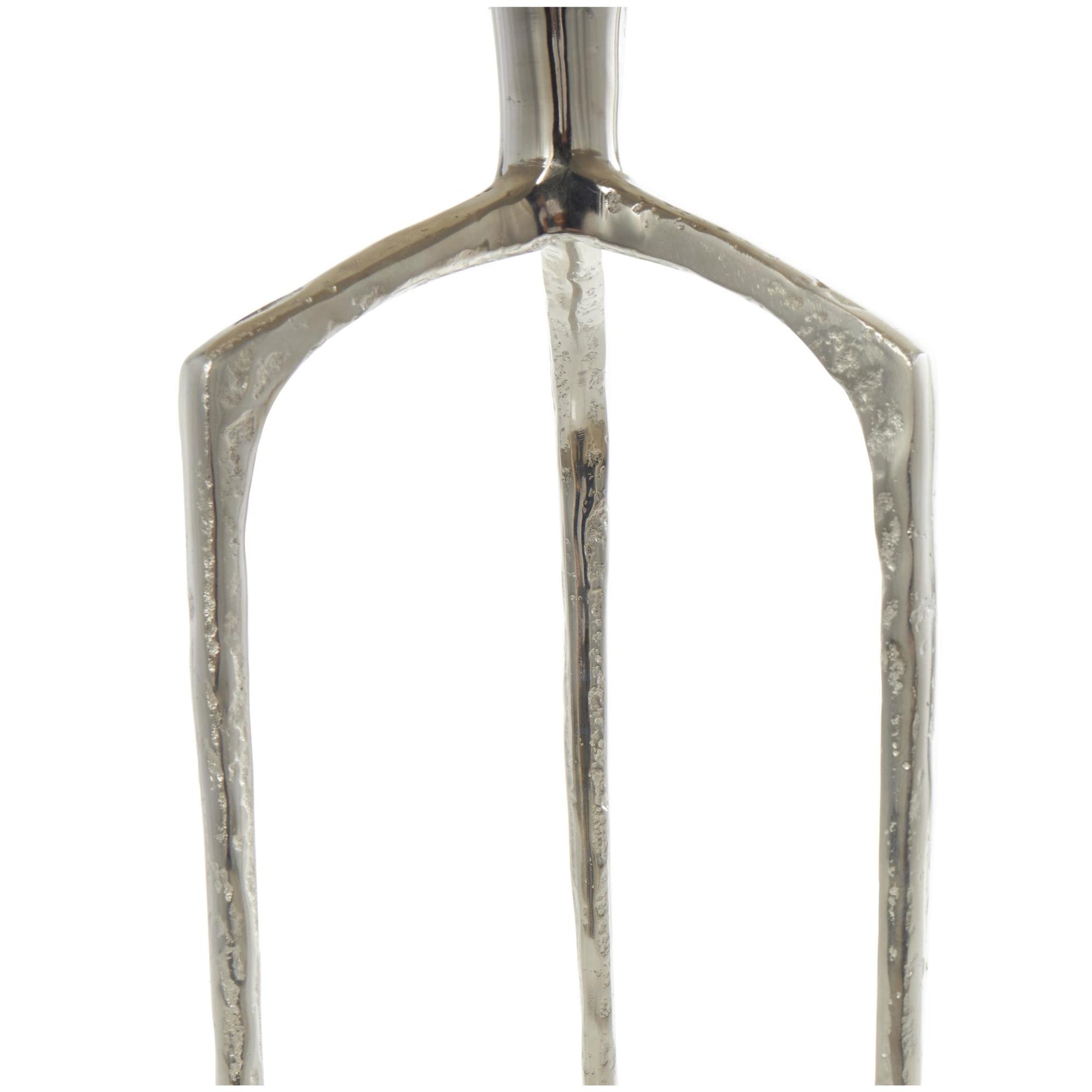 Geometric Aluminum Metal Slim Textured Side End Accent Table