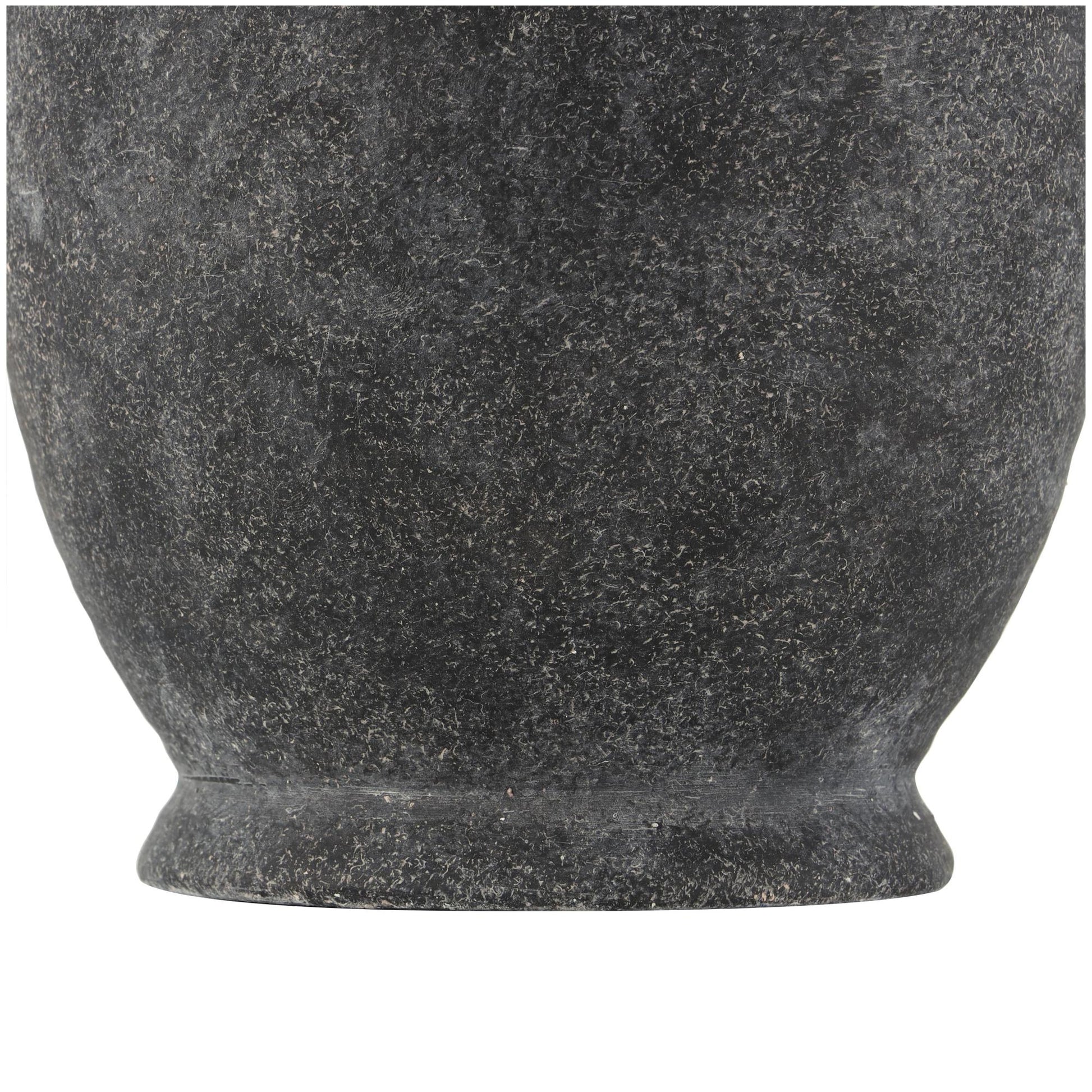 Ceramic Textured Decorative Vase with 4 Handles
