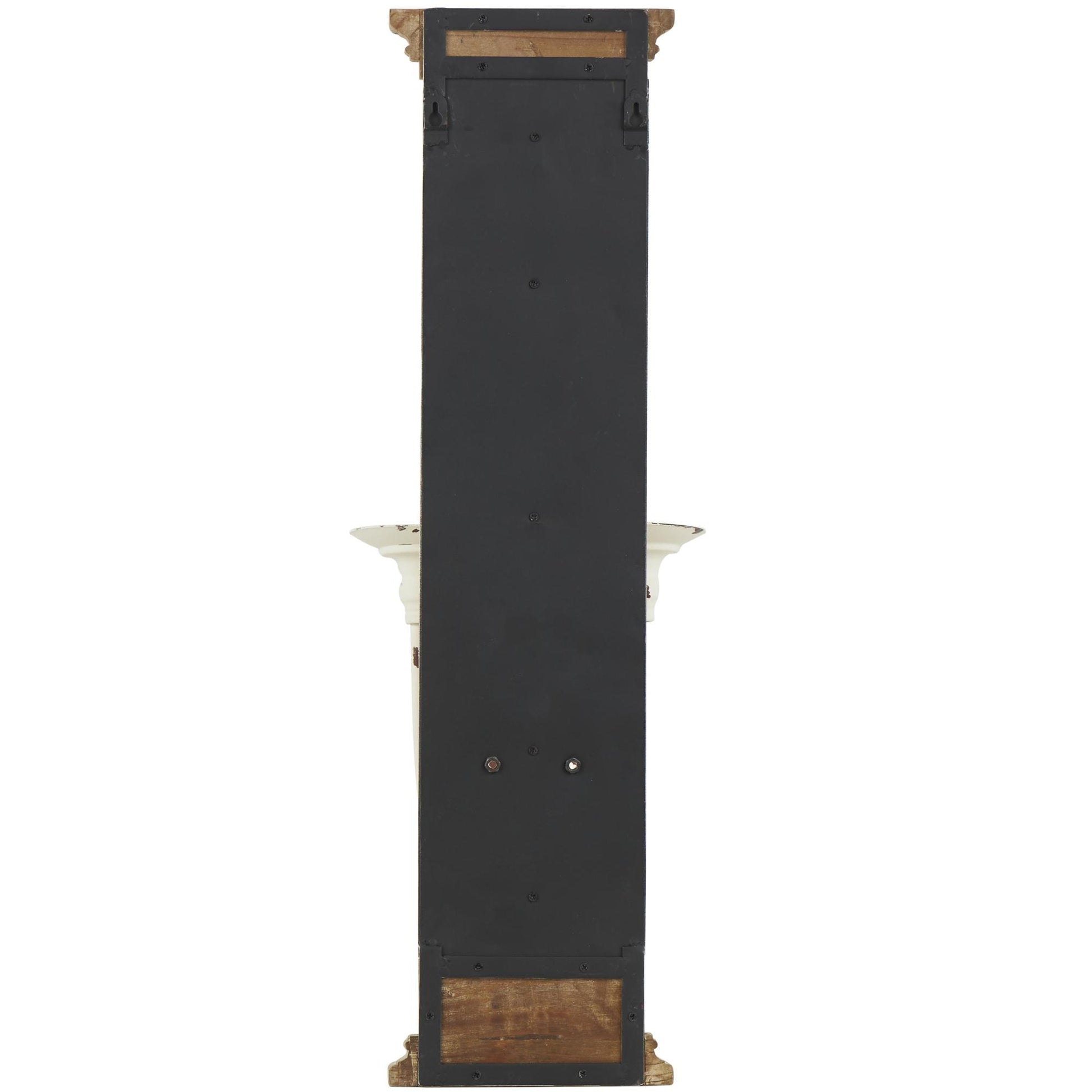 Scroll Brown Wood Pillar 2 Plate Indoor Outdoor Wall Sconce