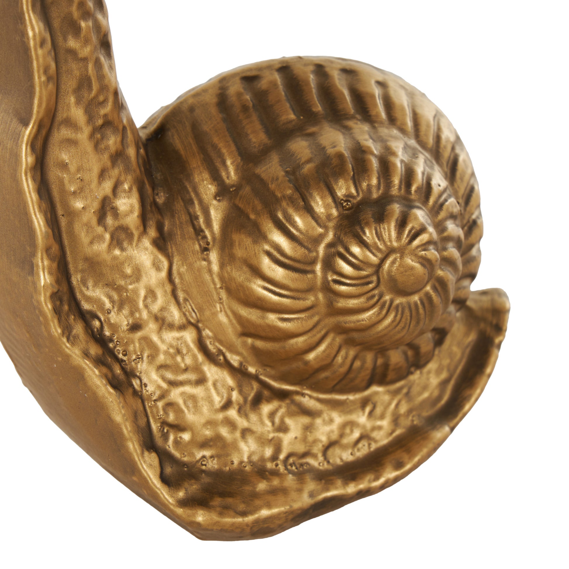 Set of 2 Snail Gold Metal Standing Decorative Bookends
