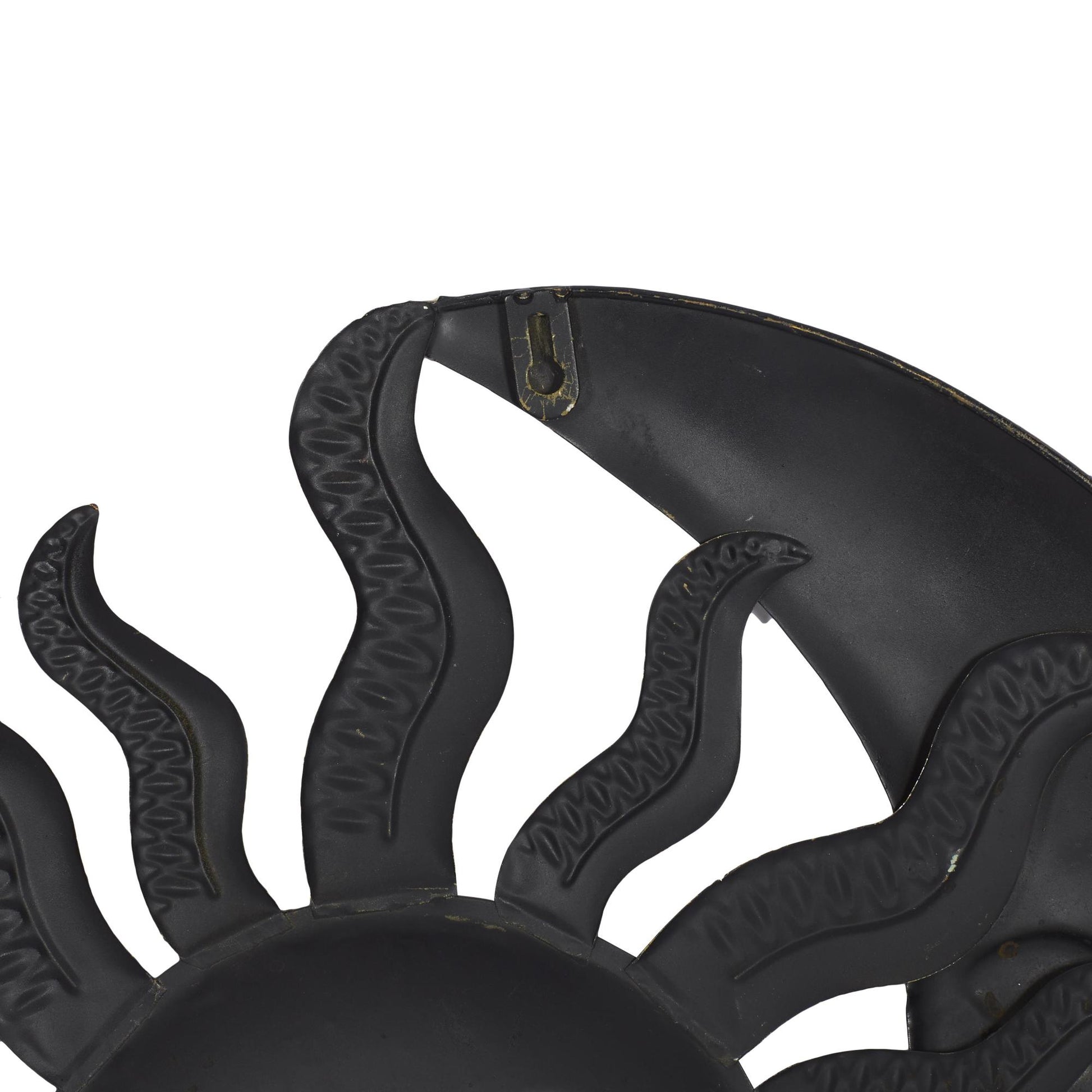 Sun and Moon Red Metal Indoor Outdoor Home Wall Decor