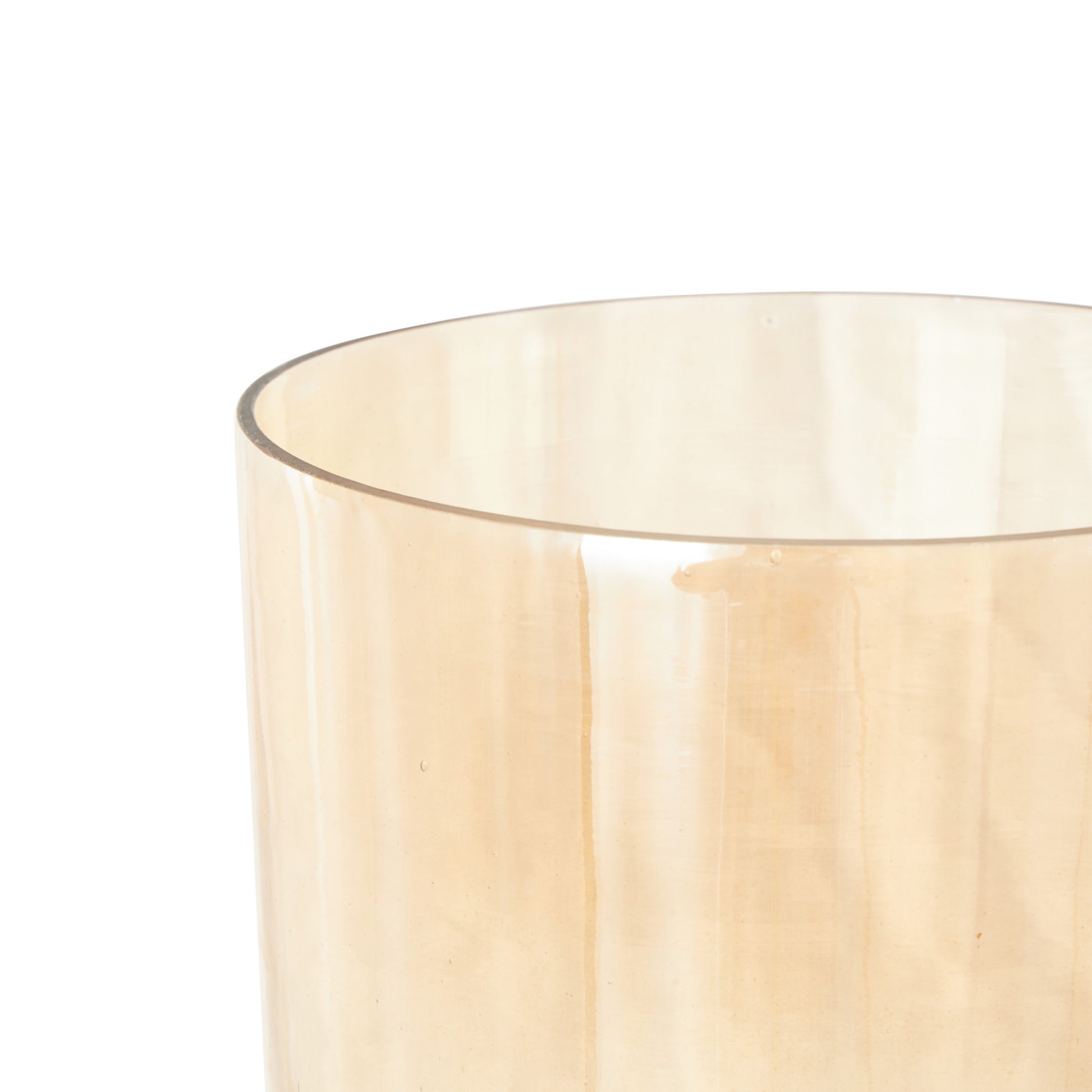 Gold Aluminum Metal Single Candle Room Hurricane Lamp
