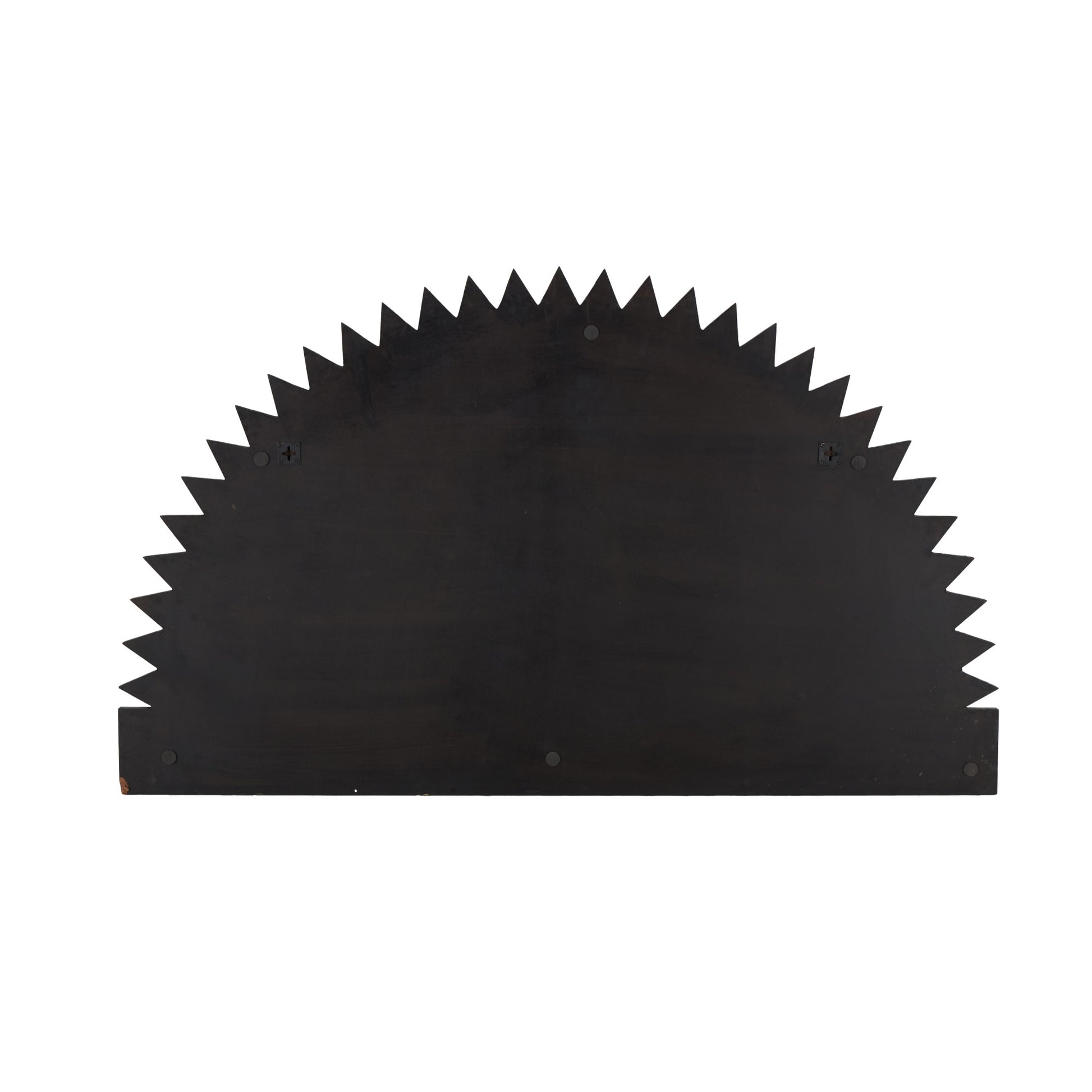 Sun Dark Brown Wooden Large Home Wall Decor with Copper Accents