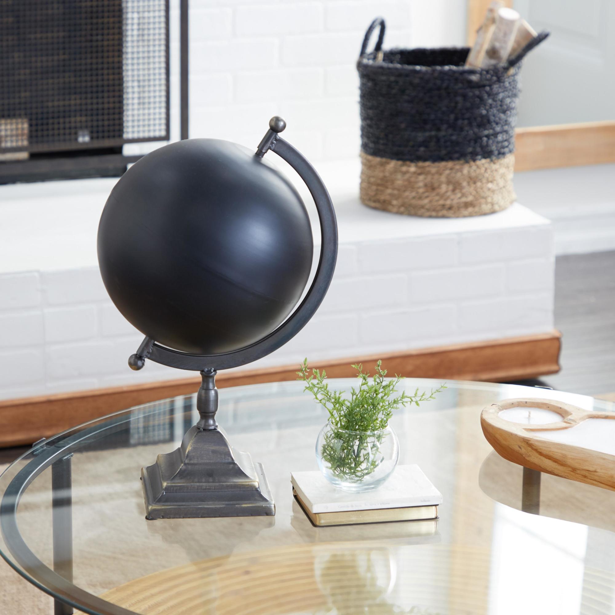Black Metal Educational Globe