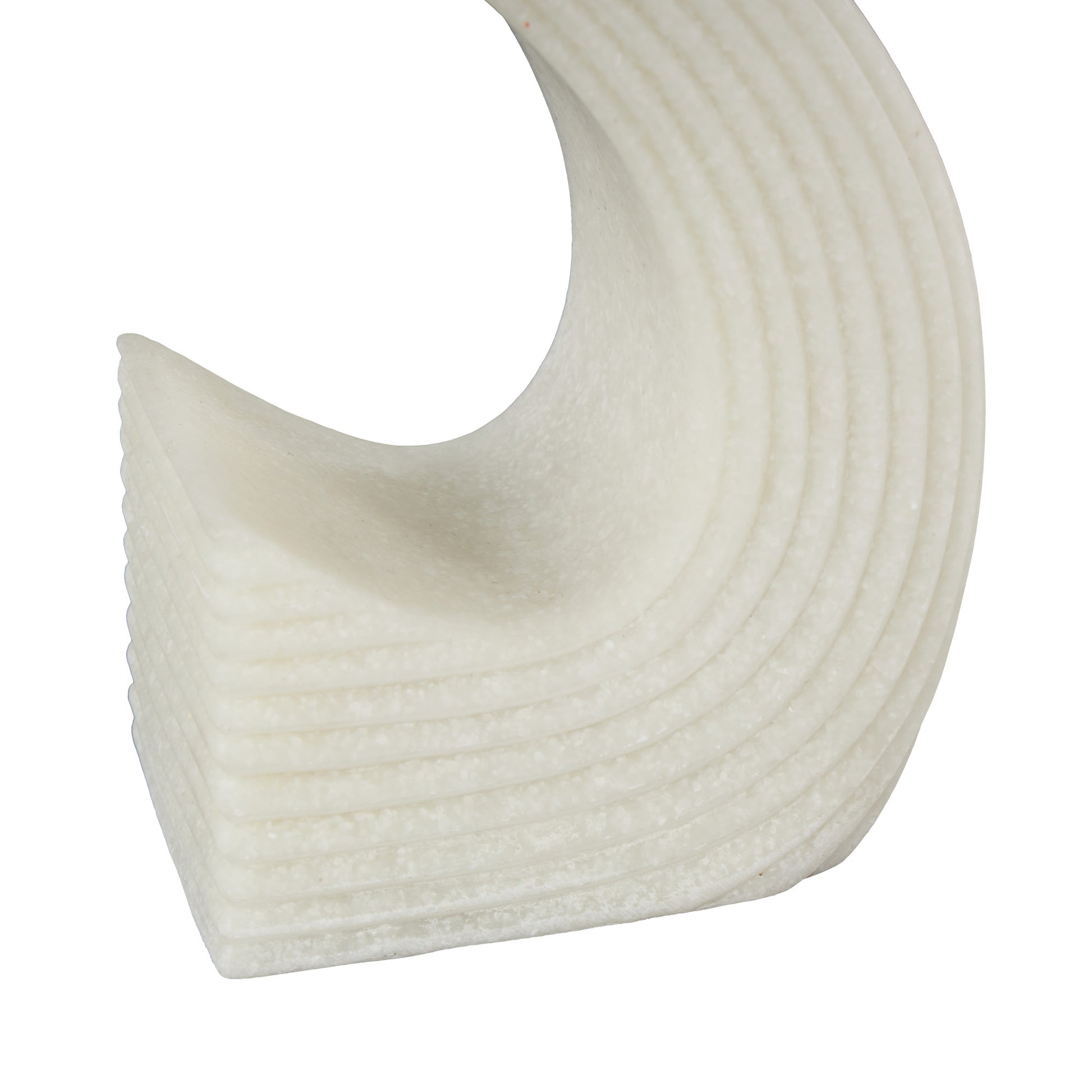 Set of 2 Geometric White Polystone Heart Inspired Decorative Bookends with Shimmer Details