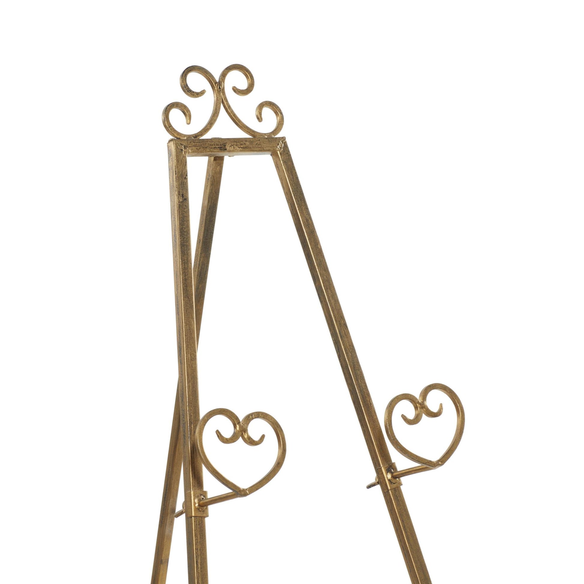 Scroll Metal Large Adjustable 3 Tier Display Easel with Chain Support