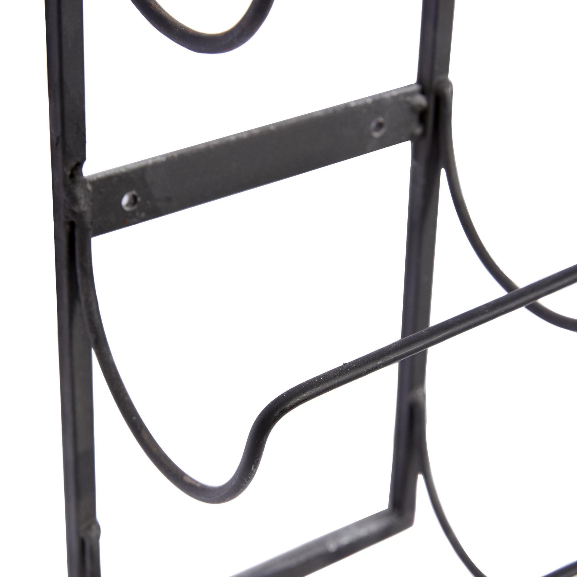 Black Metal 5 Bottle Display Wall Wine Rack