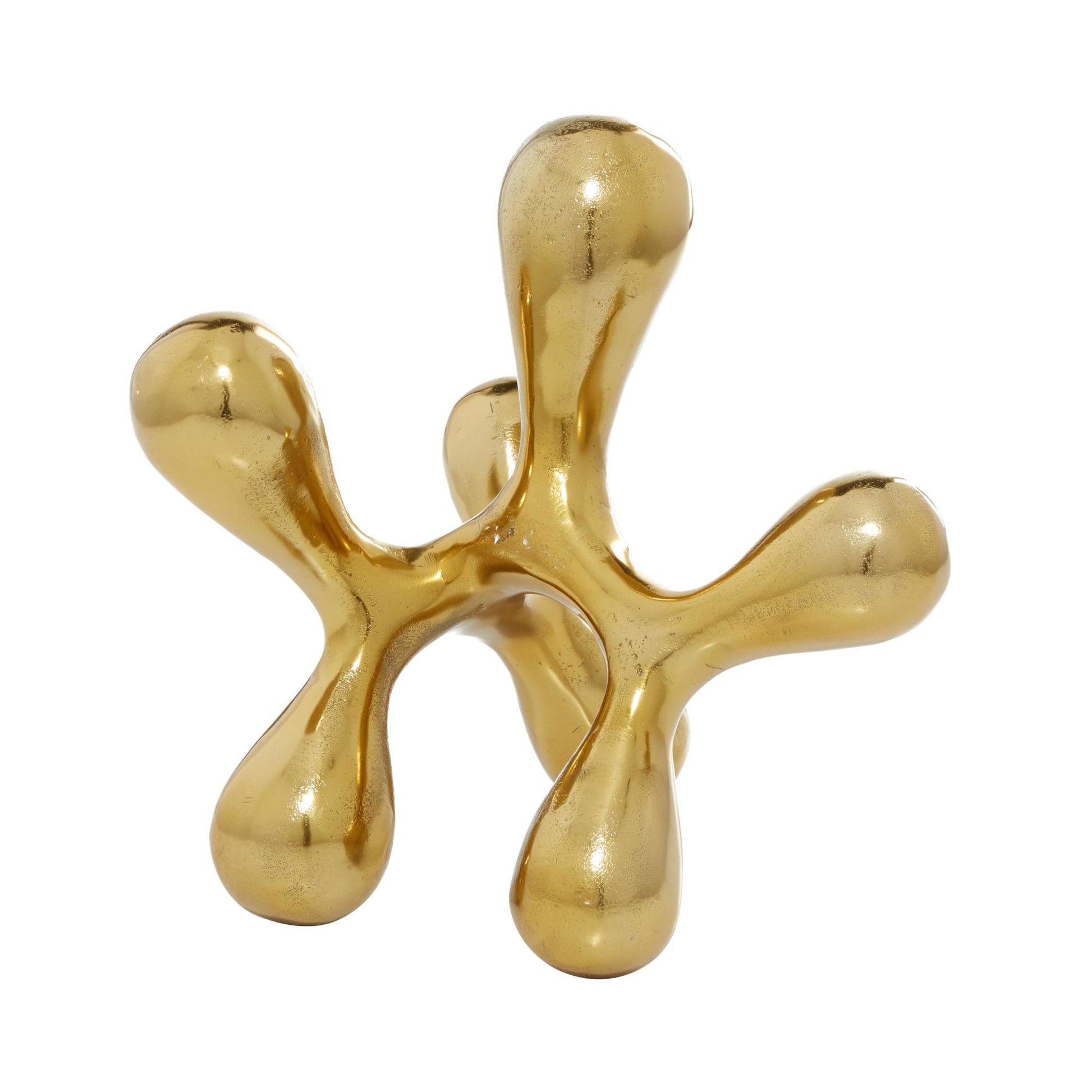 CosmoLiving by Cosmopolitan Abstract Gold Aluminum Metal Decorative Sculpture