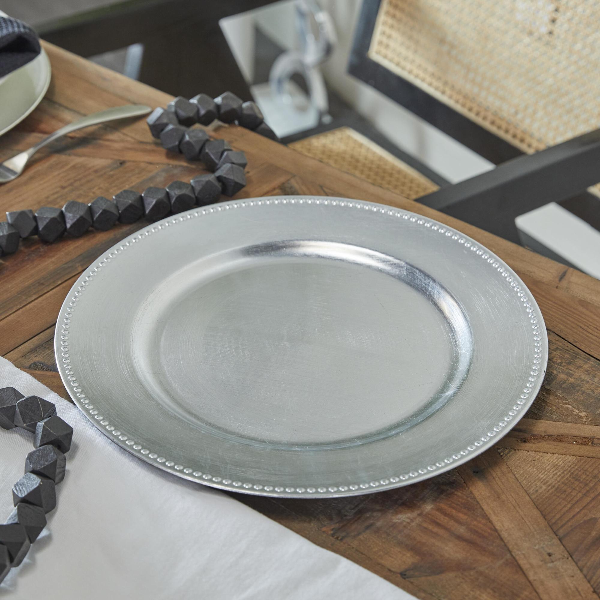 Set of 8 Plate Melamine Plastic Decorative Charger
