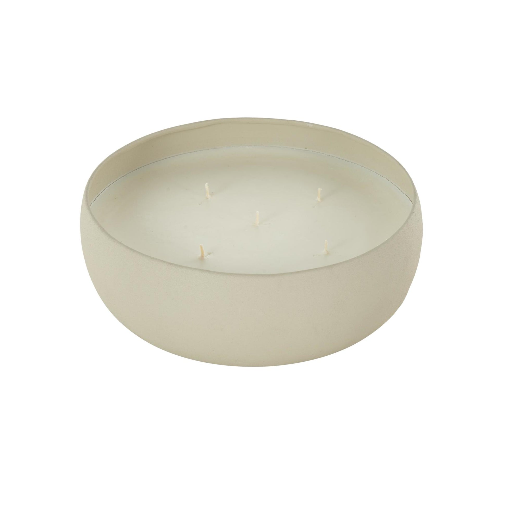 Metal Pink Blush & Poppy Scented Textured 63oz 5 Wick Decorative Candle with White Wax