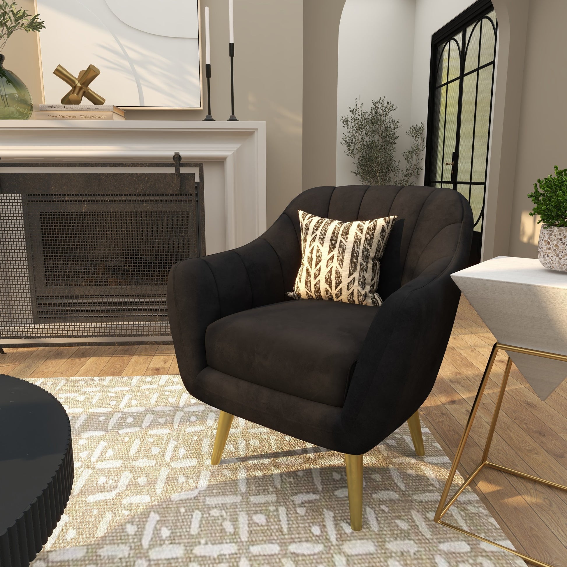 Polyester Living Room Accent Chair