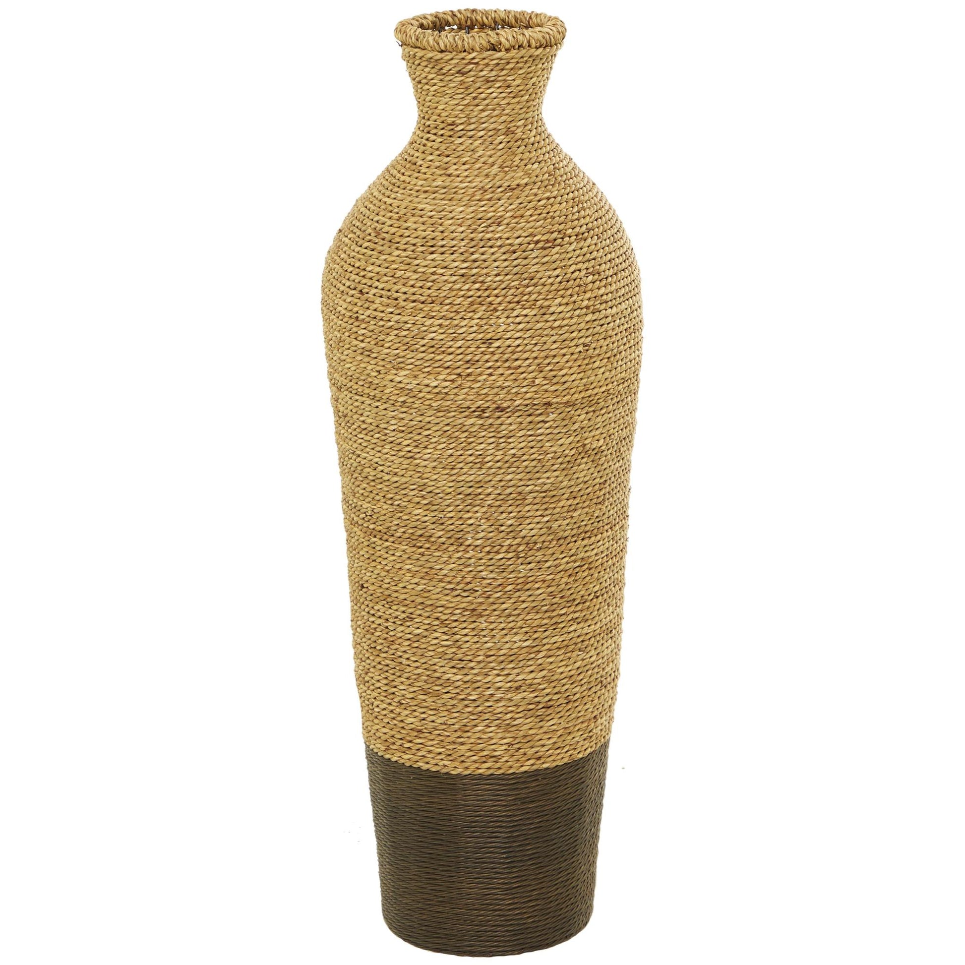 Brown Seagrass Handmade Tall Woven Floor Decorative Vase