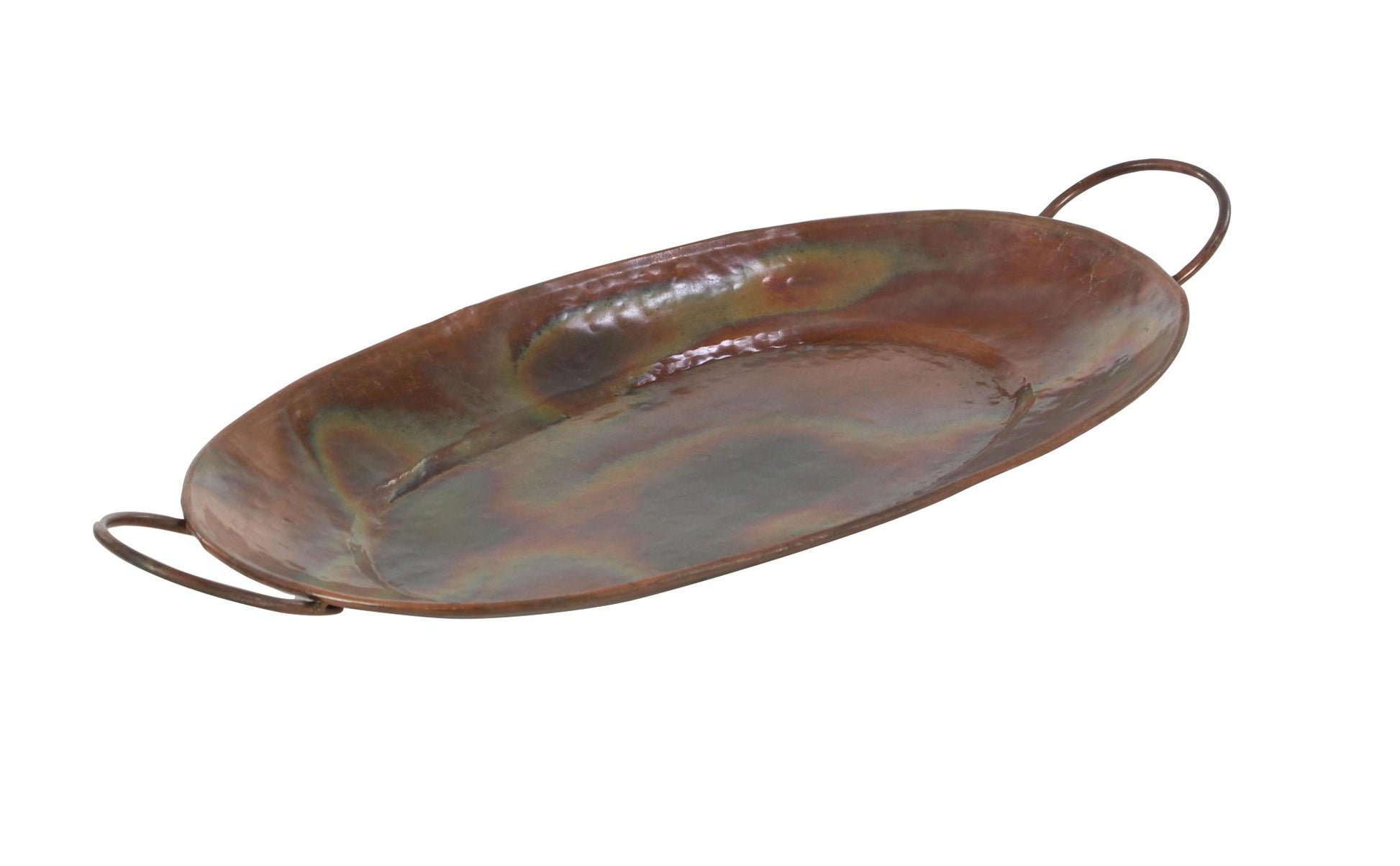 Set of 3 Copper Metal Living Room Decor Tray