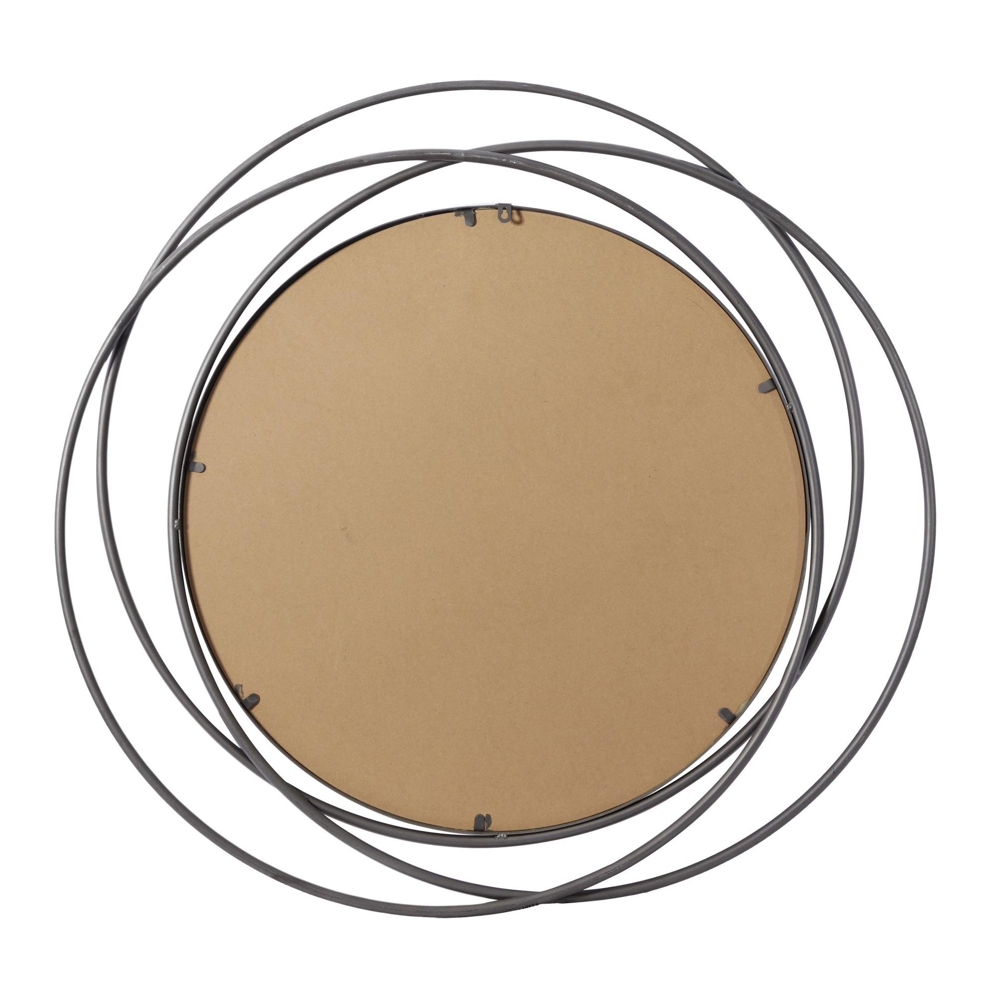 Metal Room Wall Mirror with Overlapping Circles