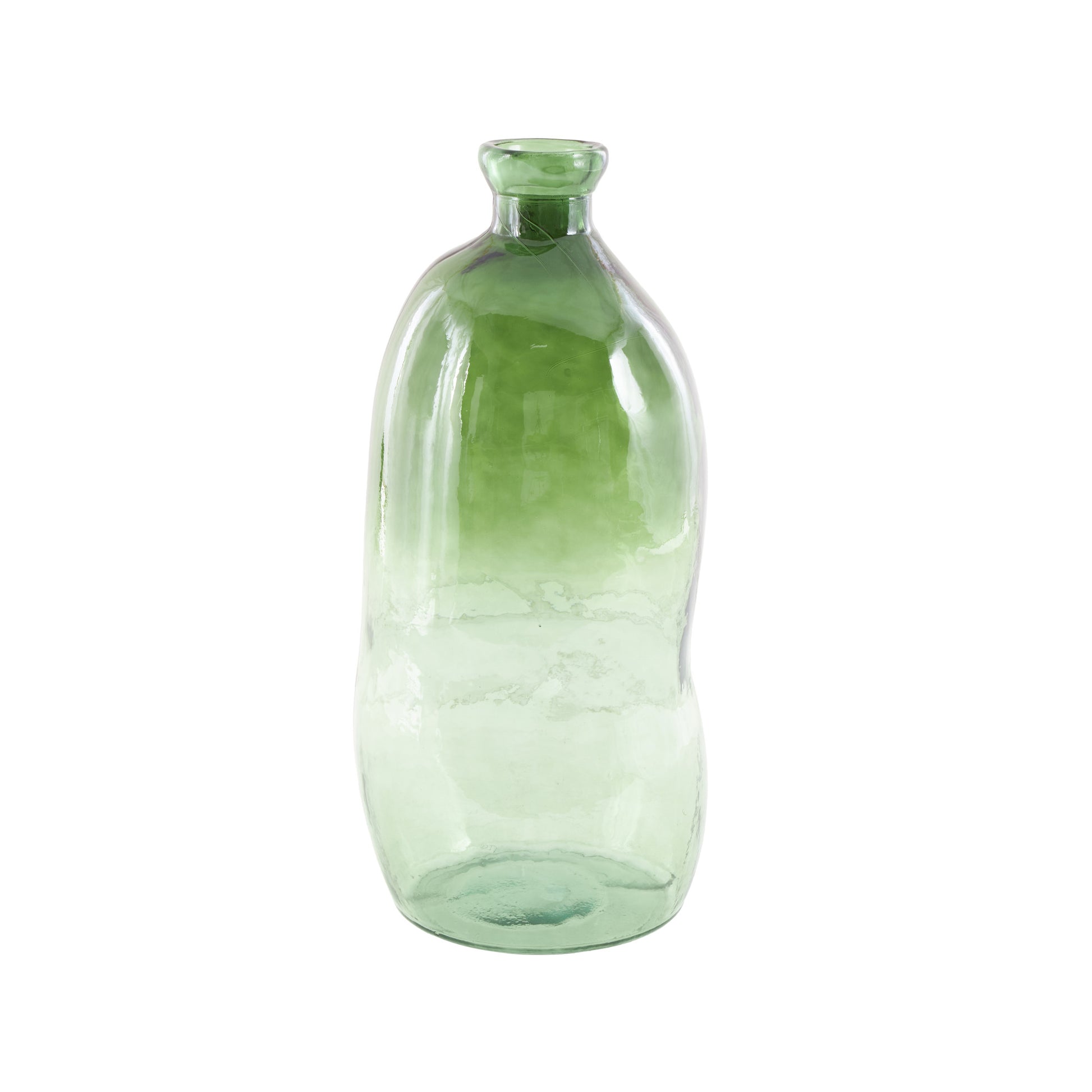 Abstract Recycled Glass Handmade Spanish Bottleneck Decorative Vase