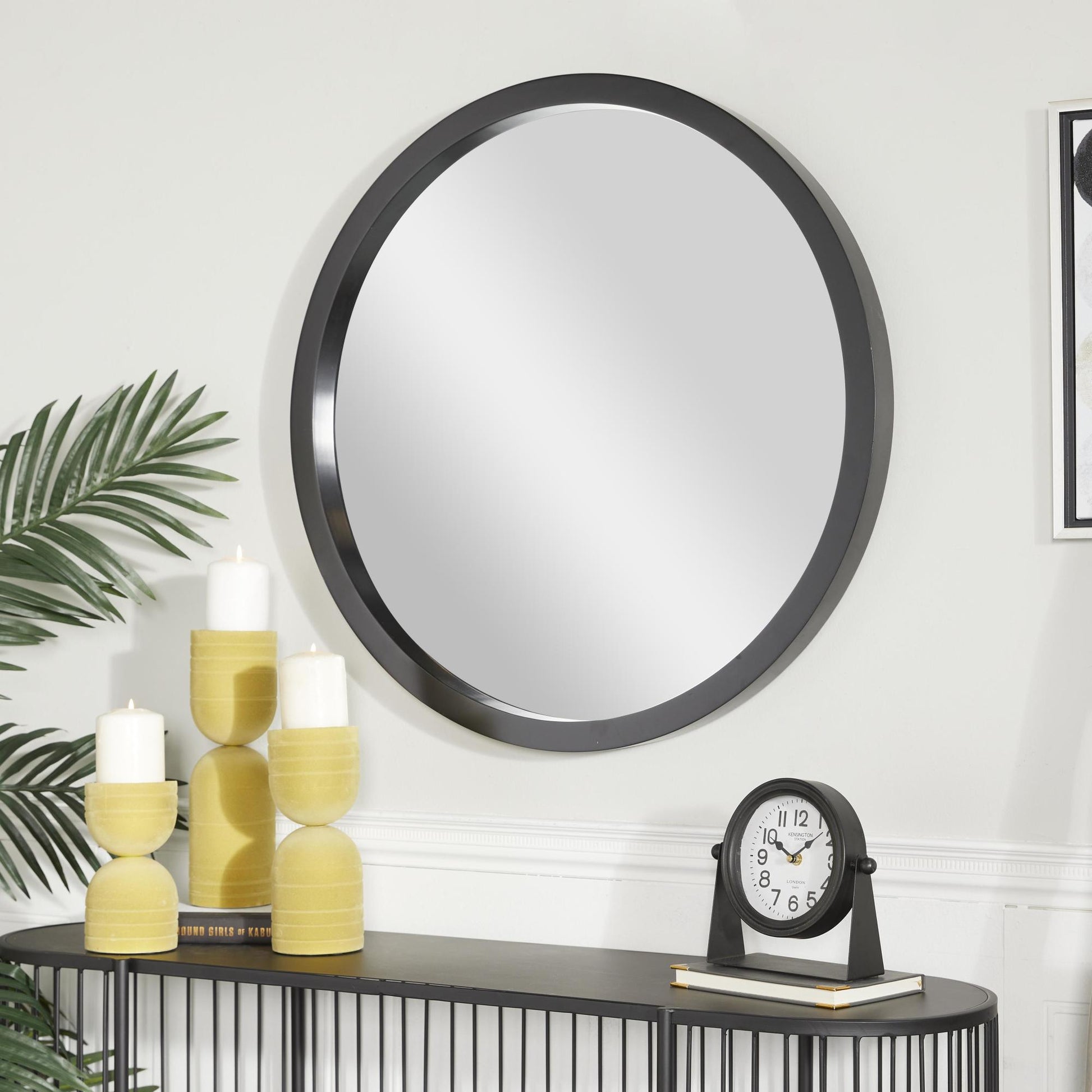 Wooden Room Wall Mirror with Thin Frame