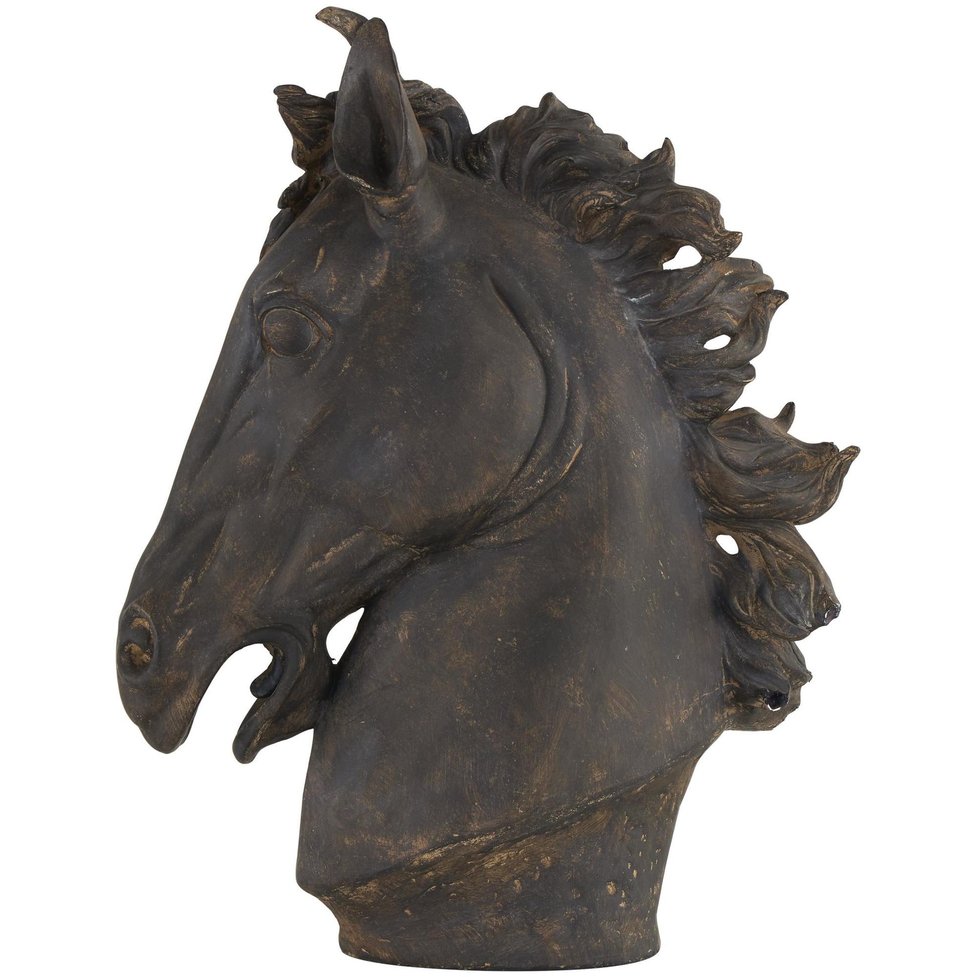 Horse Brown Polystone Decorative Sculpture