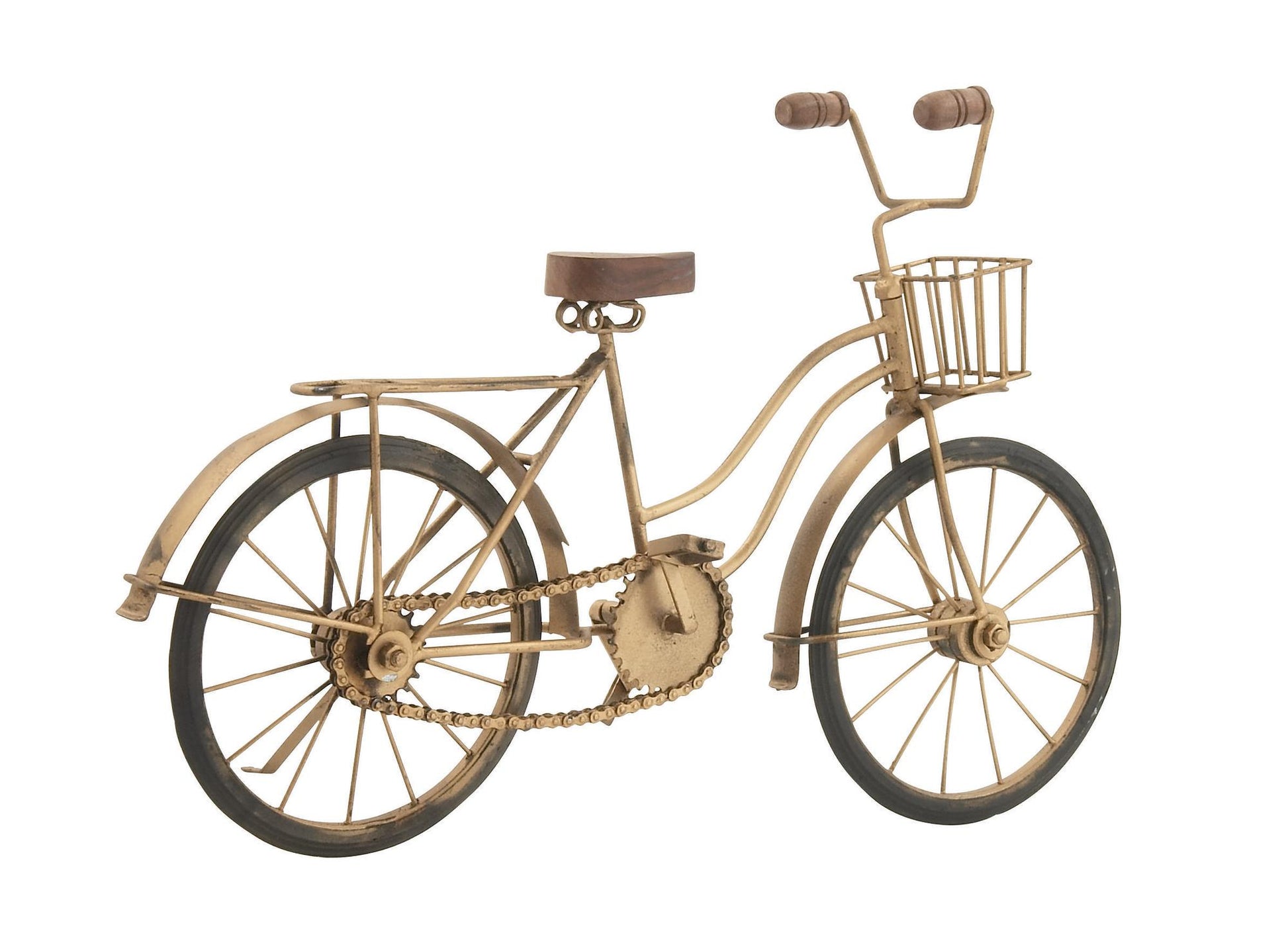 Bike Brown Metal Decorative Sculpture