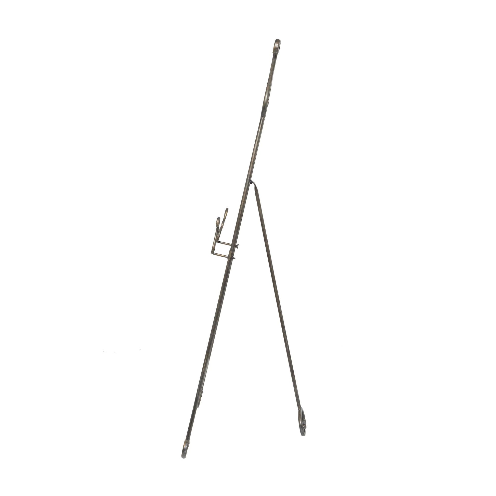 Scroll Bronze Metal Tall Adjustable Floor 2 Tier Display Easel