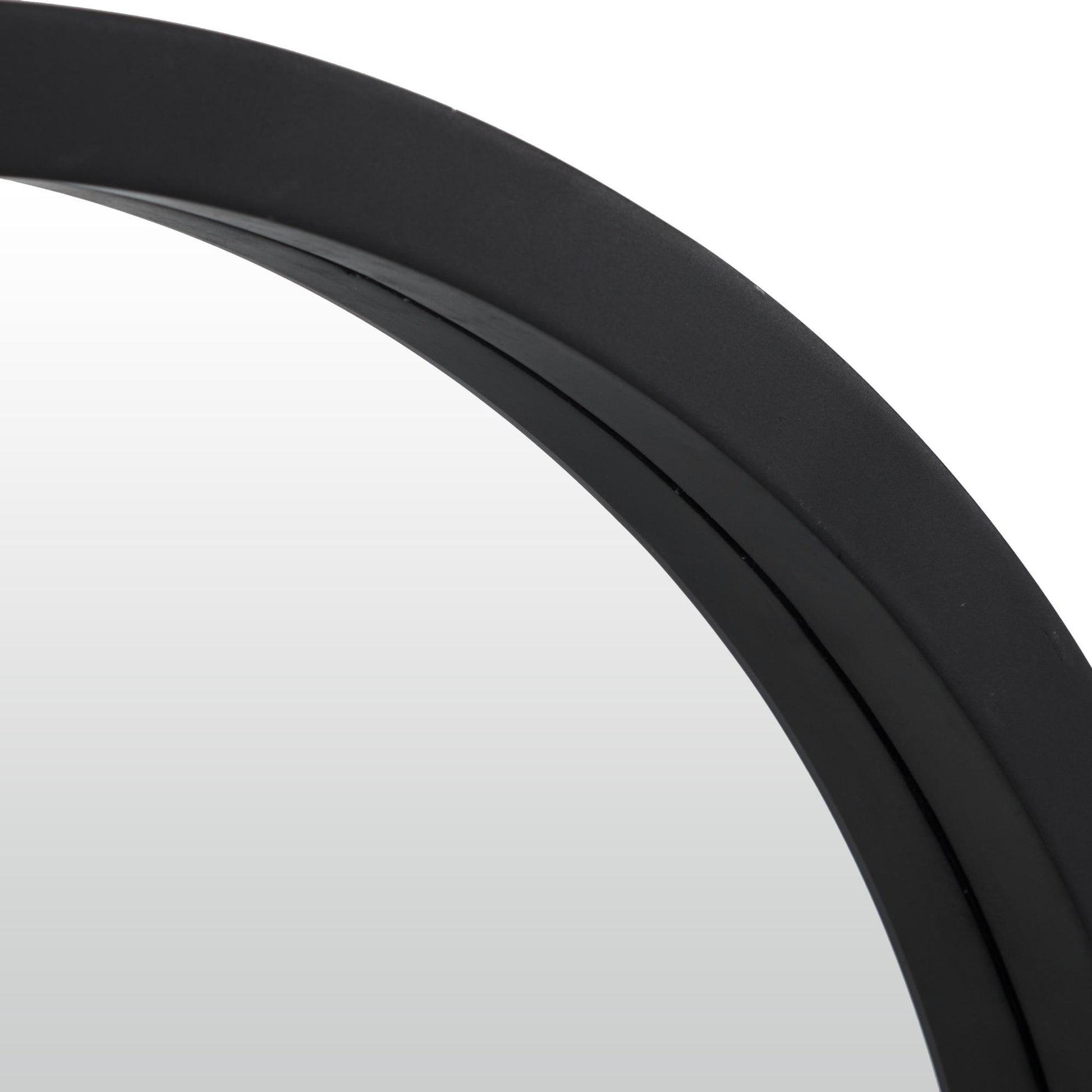 Black Wooden Room Wall Mirror