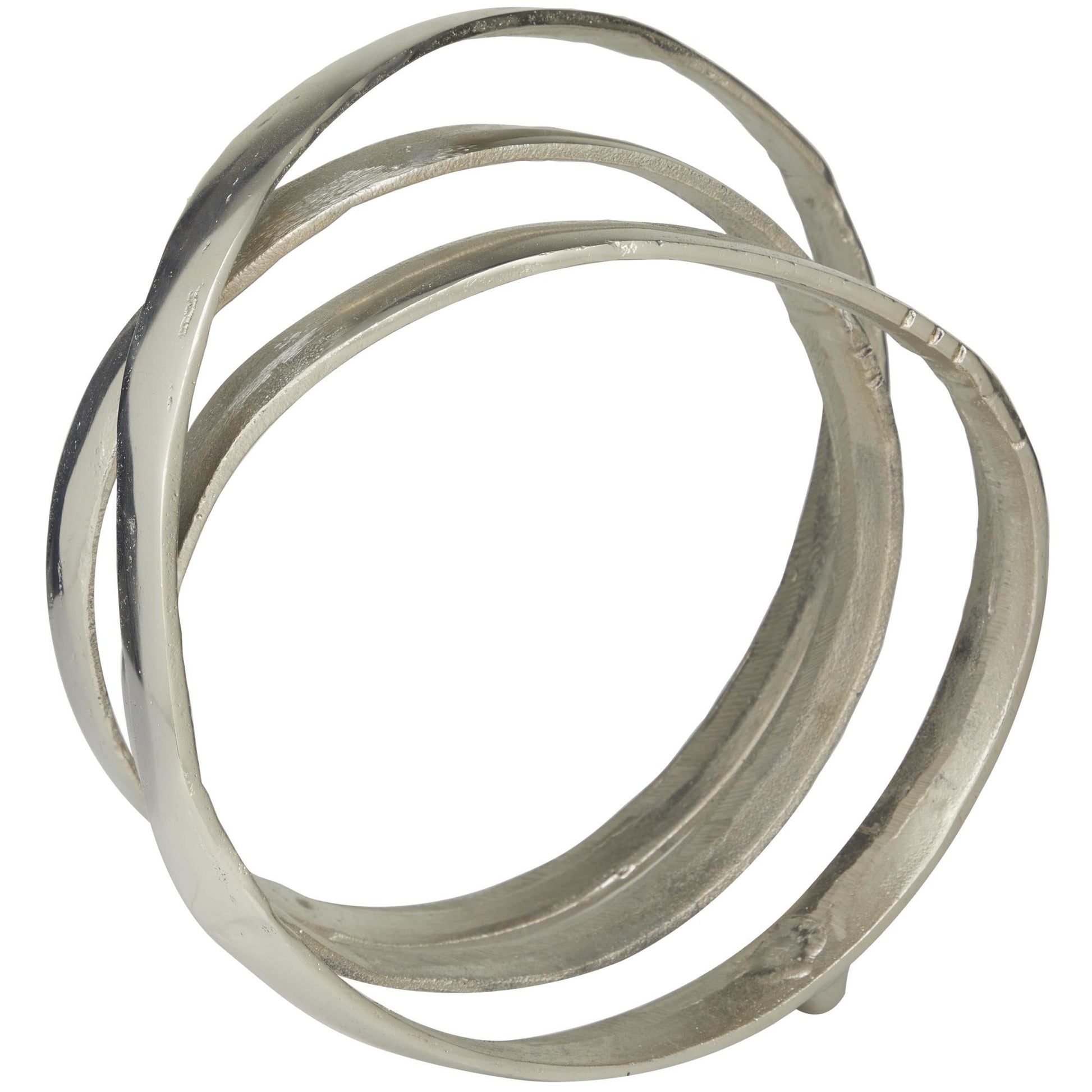 Abstract Aluminum Metal Looped Decorative Sculpture