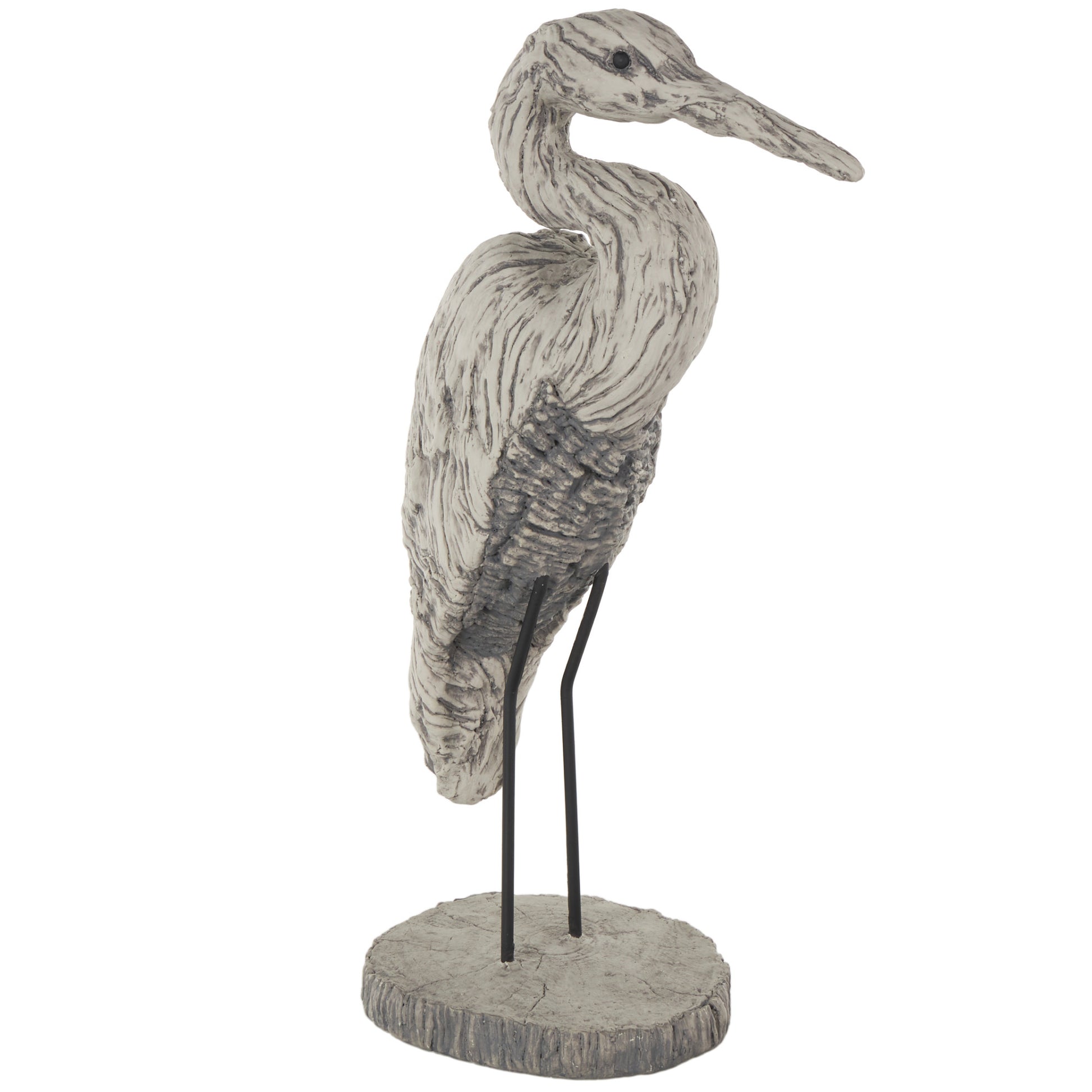 Bird Gray Polystone Textured Decorative Sculpture