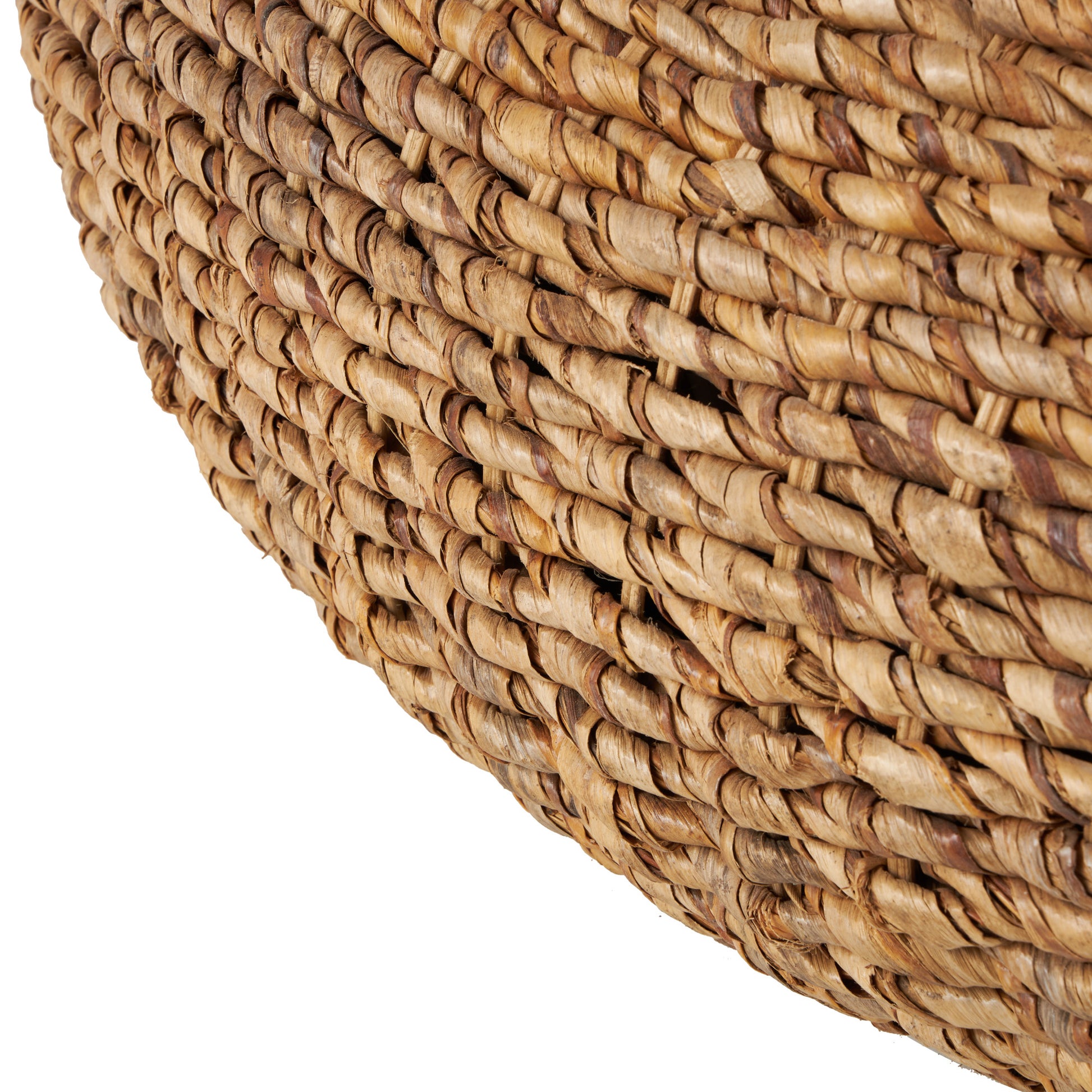 Brown Rattan Wrapped Living Room Coffee Table with Teak Tabletop
