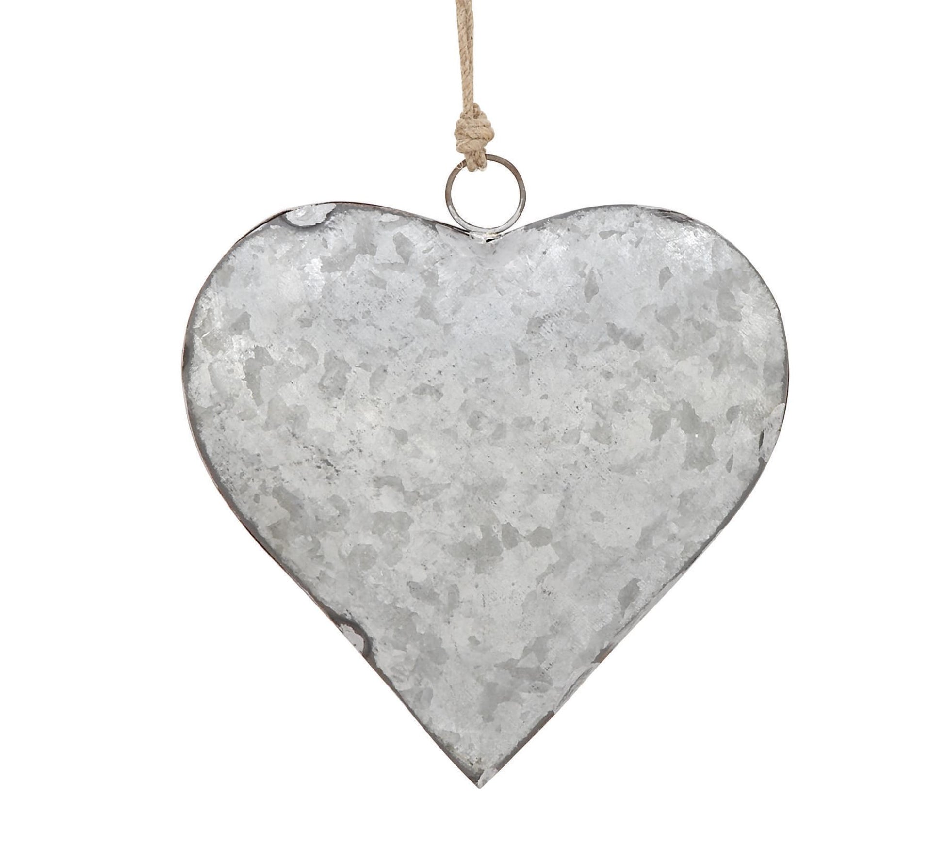 Set of 3 Heart Metal Tibetan Inspired Weathered Indoor Outdoor Decorative Bells with Jute Hanging Rope