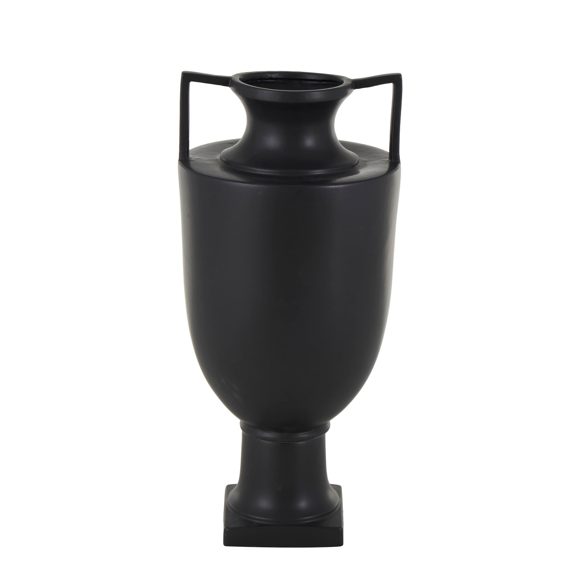 Ceramic Sleek Amphora Decorative Vase with Handles 10" x 10" x 22"
